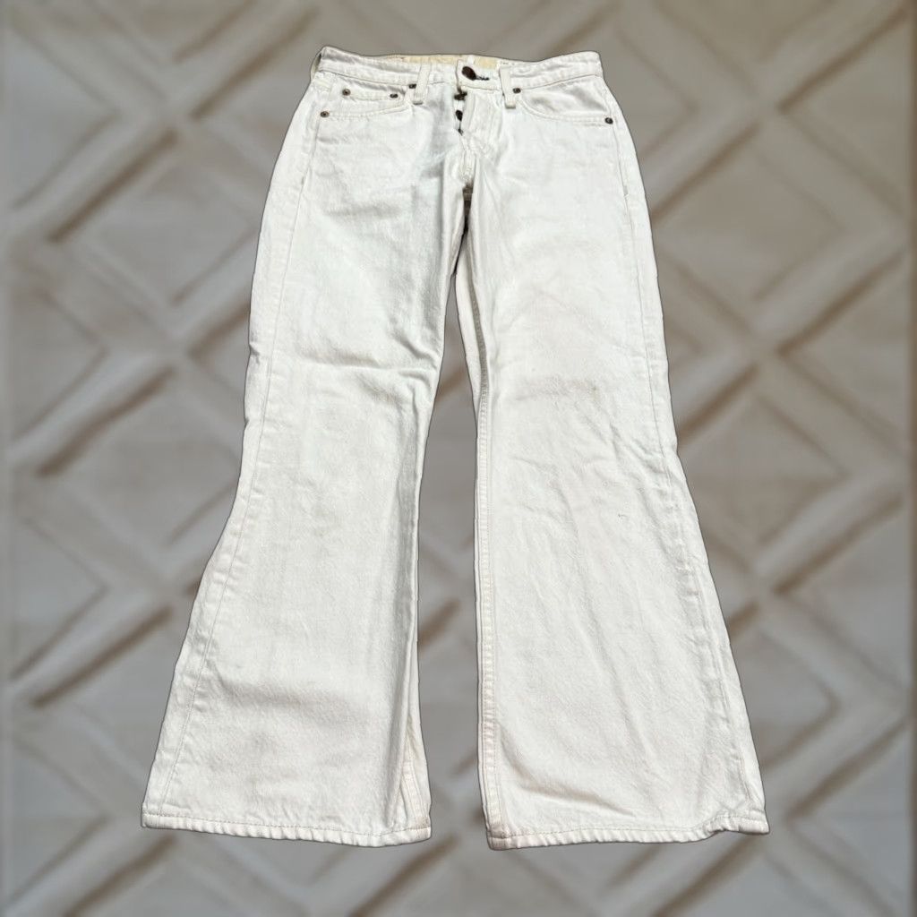 Rag & Bone rag & bone Jeans Womens 24 Cropped High Rise Slim Denim 26 Inseam White Button Fly 5-Pocket Size 42" / US 20 - 1 Thumbnail