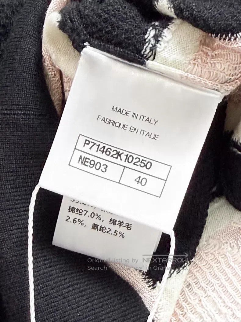 Chanel Chanel Pink white double C full logo round neck long sleev Size S / US 4 / IT 40 - 7 Thumbnail