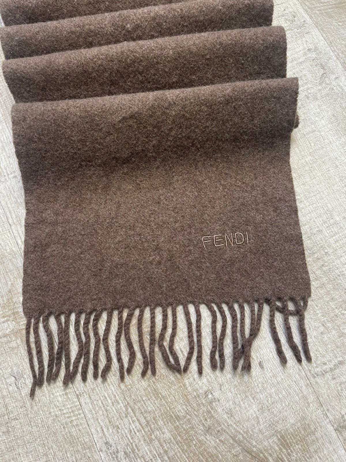 Fendi Vintage Fendi Scarf Logo Wool Size ONE SIZE - 3 Thumbnail