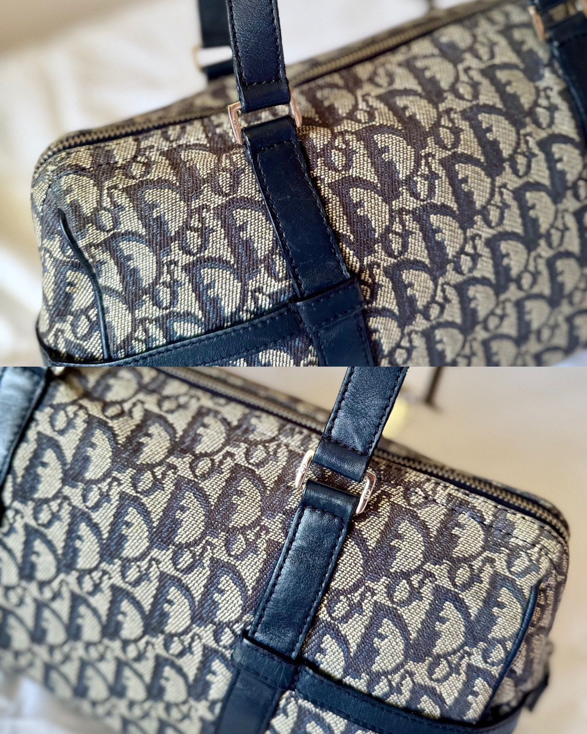 Christian Dior Monsieur × Dior × Vintage DIOR Navy Blue Diorissimo Trotter Charm Shoulder Duffle Bag Size ONE SIZE - 10 Thumbnail