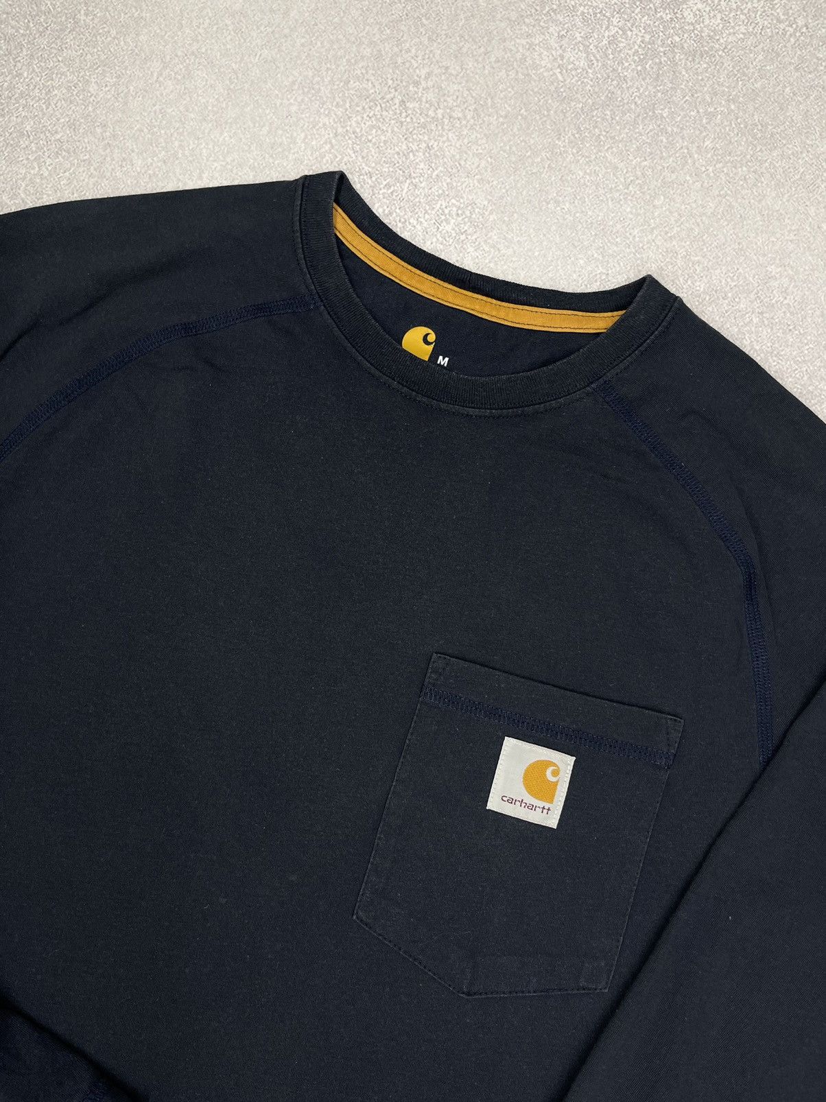 Carhartt × Carhartt Wip × Vintage Vintage Carhartt Force Cotton Longsleeve Navy Y2K Size US M / EU 48-50 / 2 - 4 Thumbnail