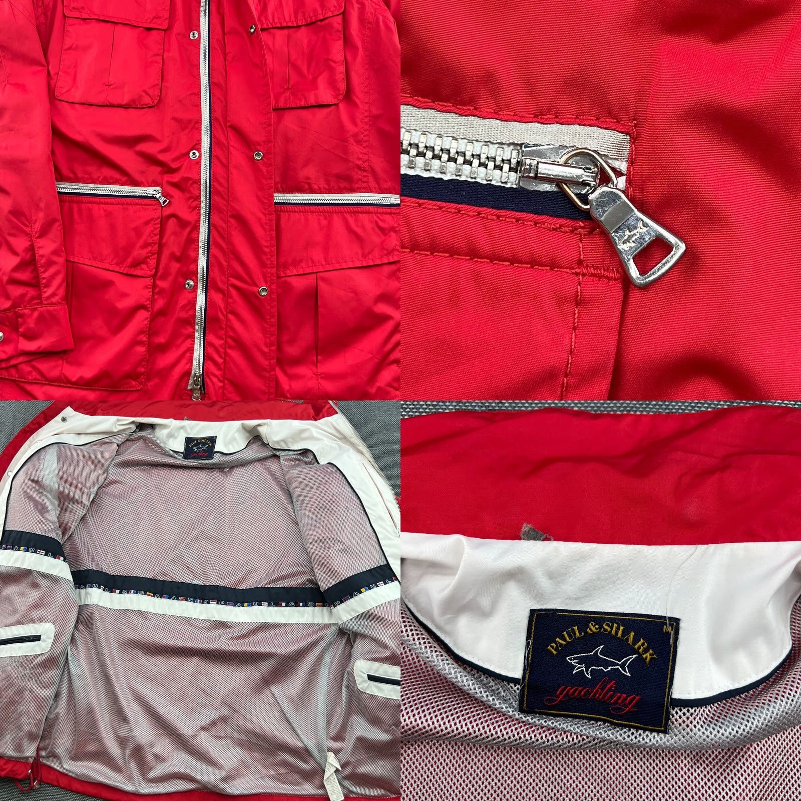 Paul & Shark Paul & Shark Yachting Jacket Mens M Coat Detachable Sleeves Hood Red Sailing Jacket Size US M / EU 48-50 / 2 - 10 Thumbnail
