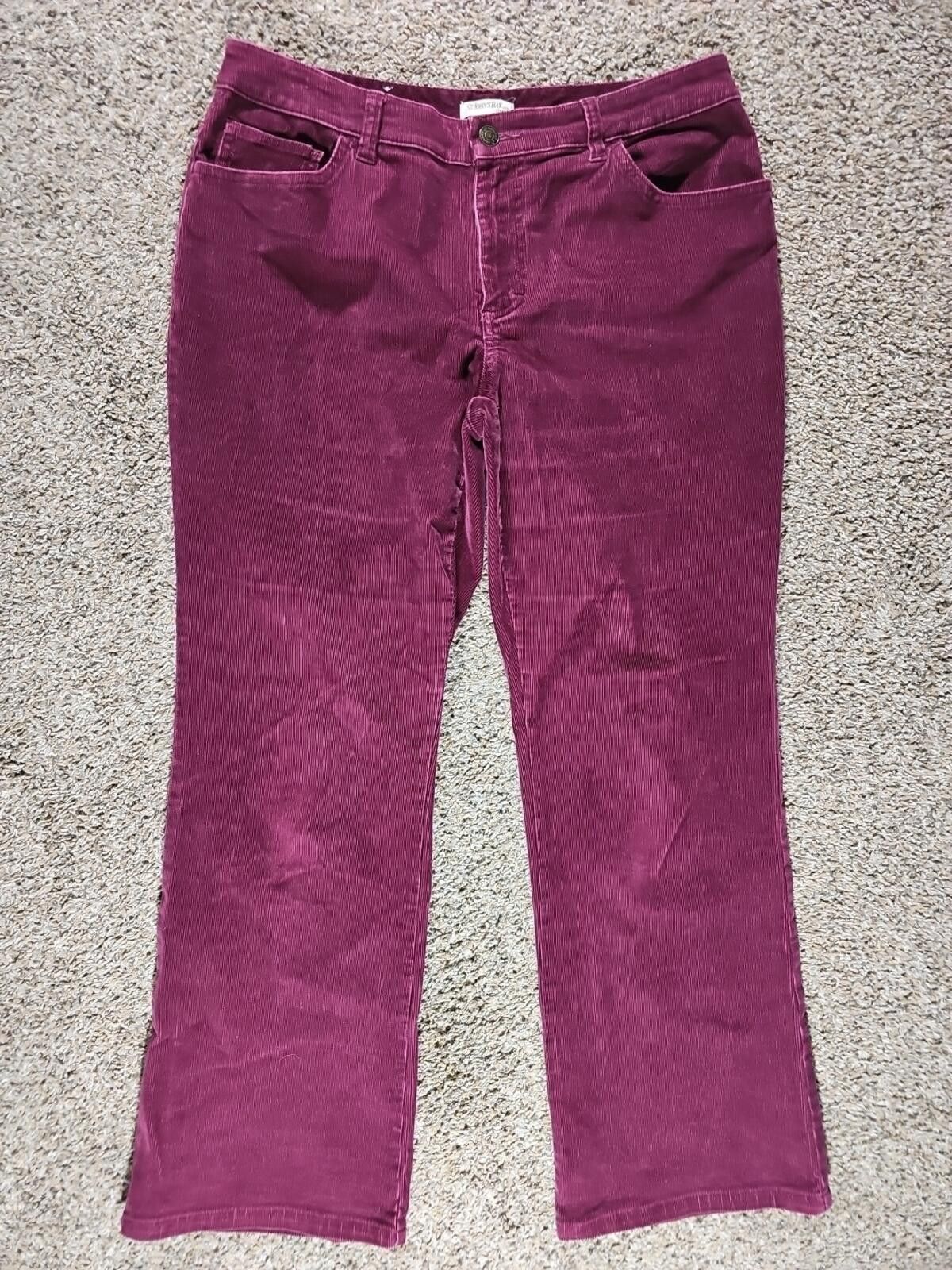 St. Johns Bay St. John's Bay Pants Women's 12P Straight Corduroy Stretch Size 34" / US 12 / IT 48 - 1 Thumbnail