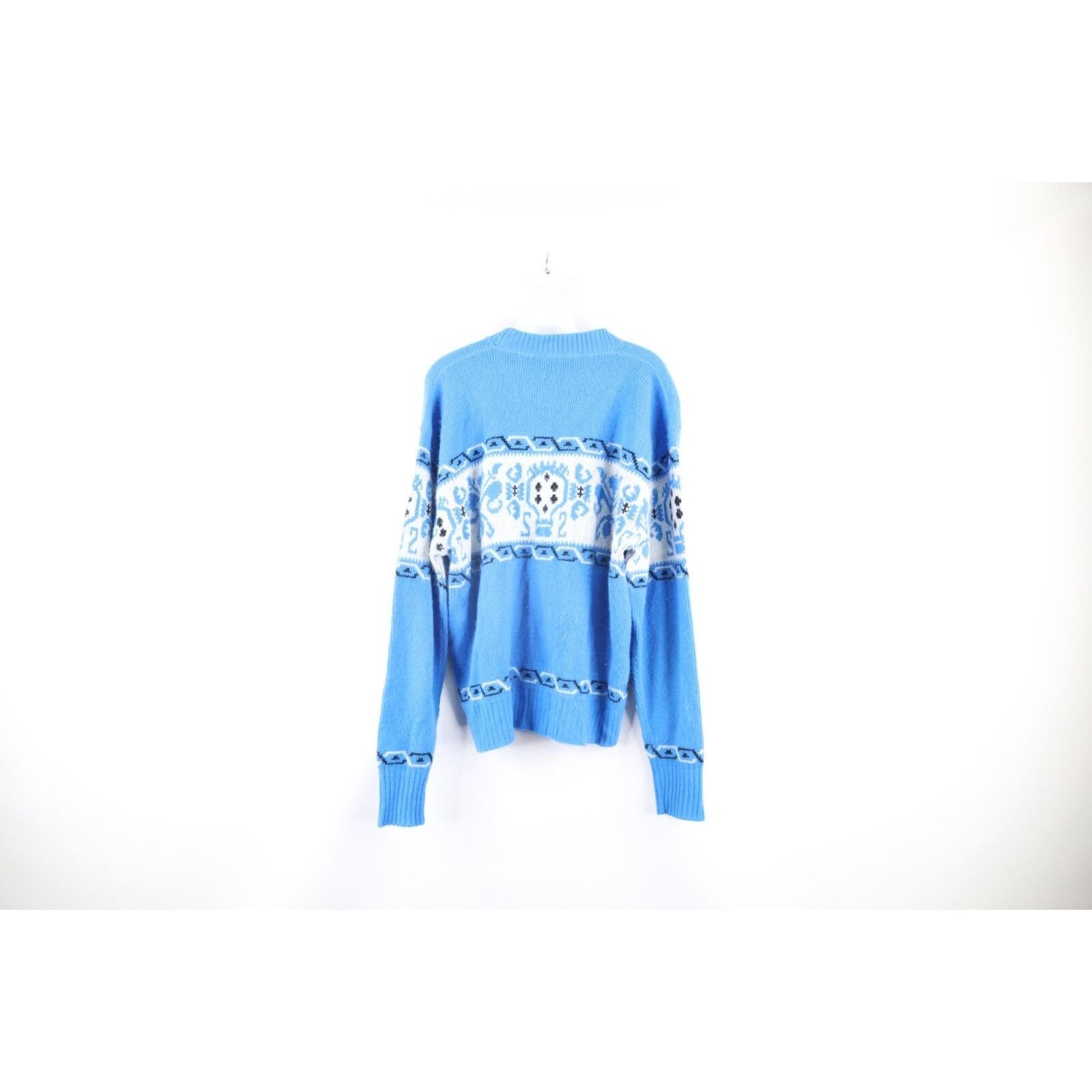 Vintage Vintage 70s Streetwear Fair Isle Nordic Knit Sweater Size US M / EU 48-50 / 2 - 5 Thumbnail