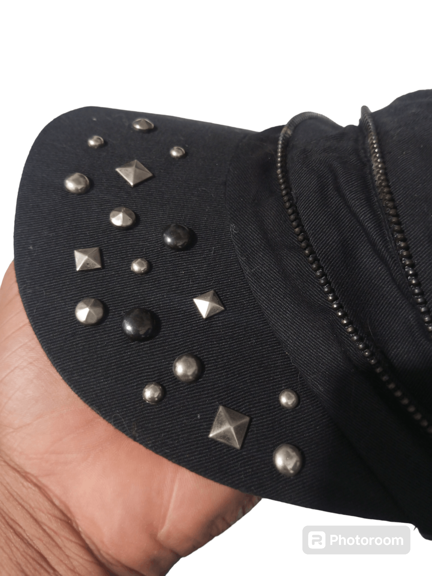 Japanese Brand Vintage y2k Gothic GGPX New York studded zipper hats Size ONE SIZE - 2 Thumbnail