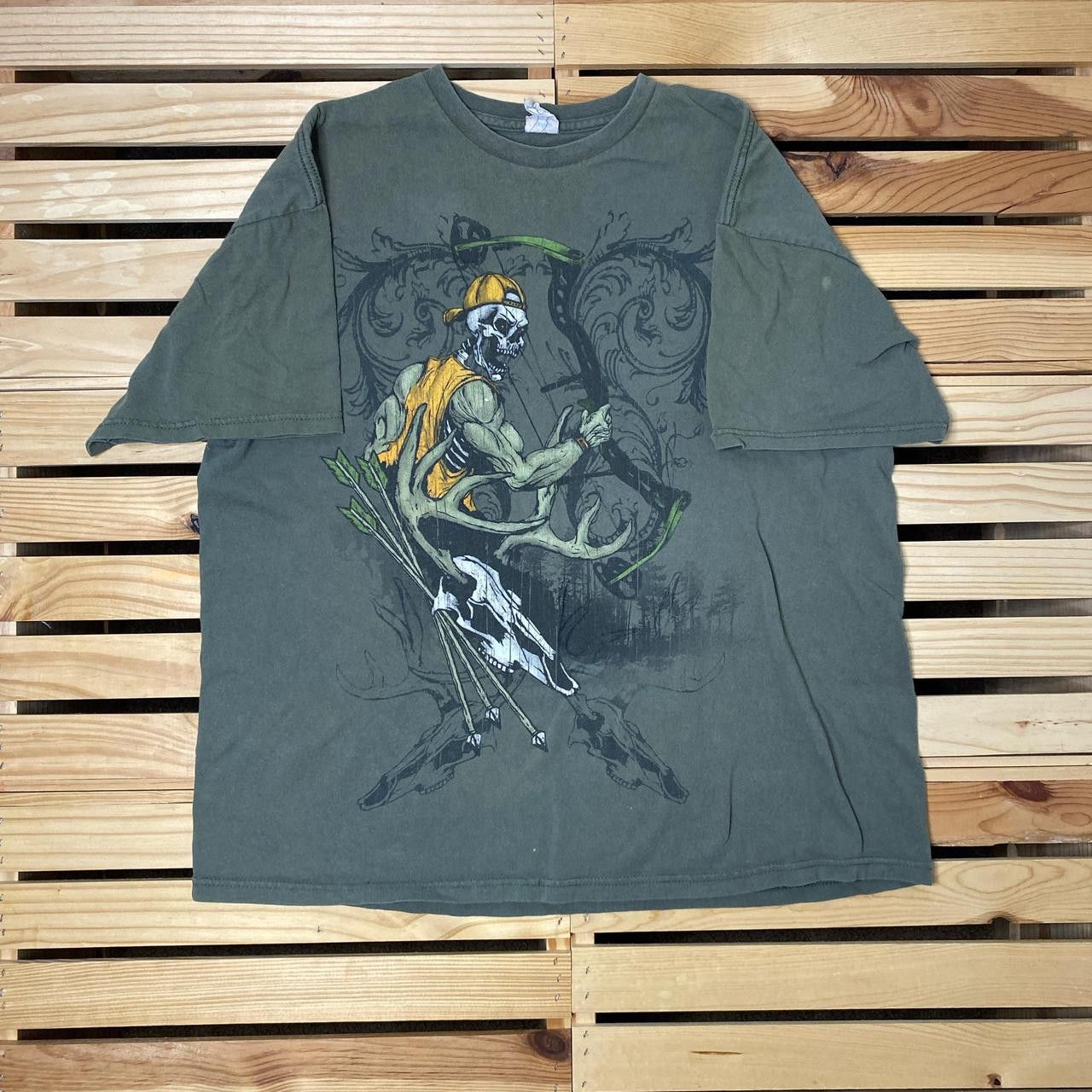 Delta Skeleton Hunter Green Y2K Country Tee Size XL Size US XL / EU 56 / 4 - 1 Thumbnail