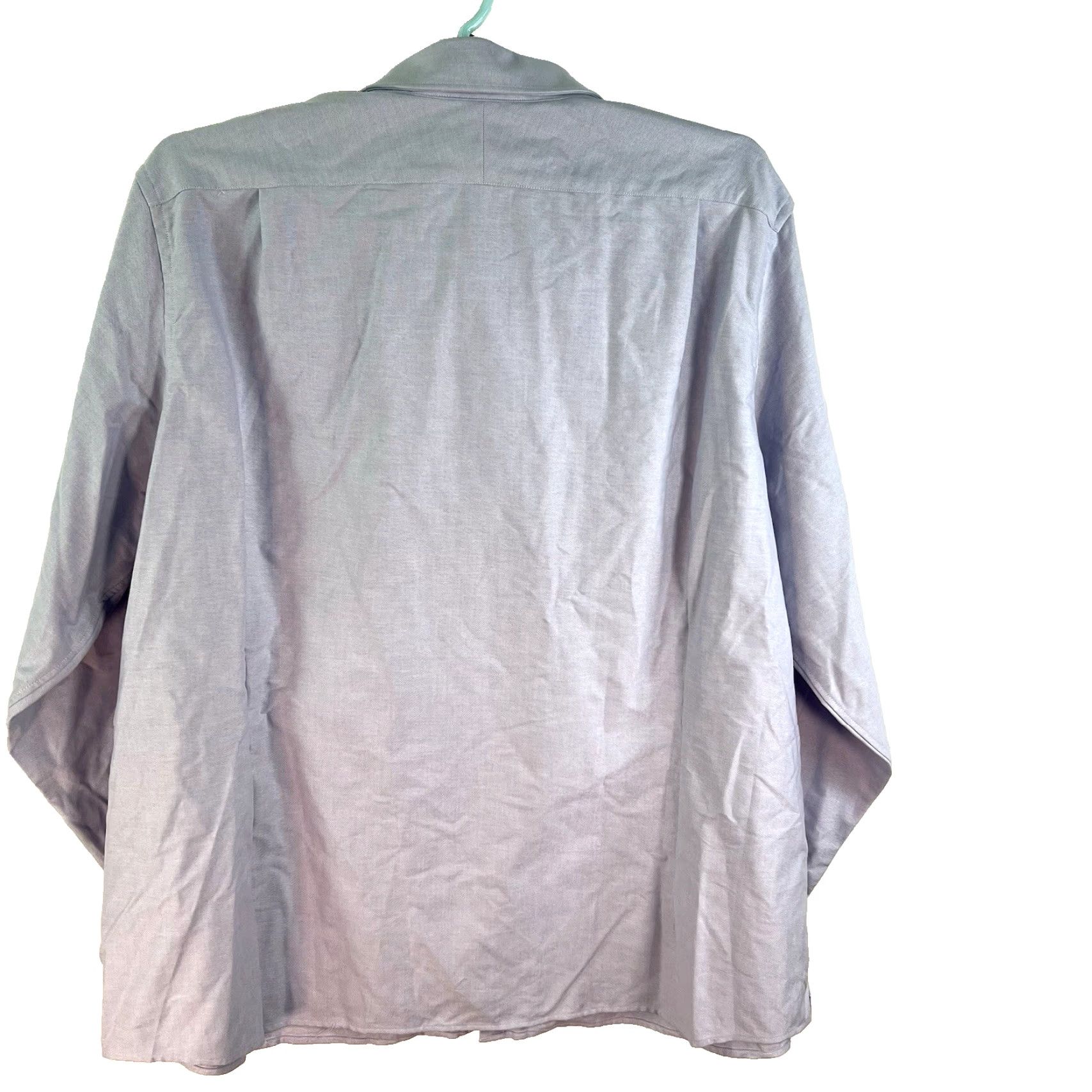 CLOT Proper Cloth Solid Blue Button-Down Shirt Men's 4XL Cotton Long Sleeve Casual Size US XXL / EU 58 / 5 - 6 Thumbnail