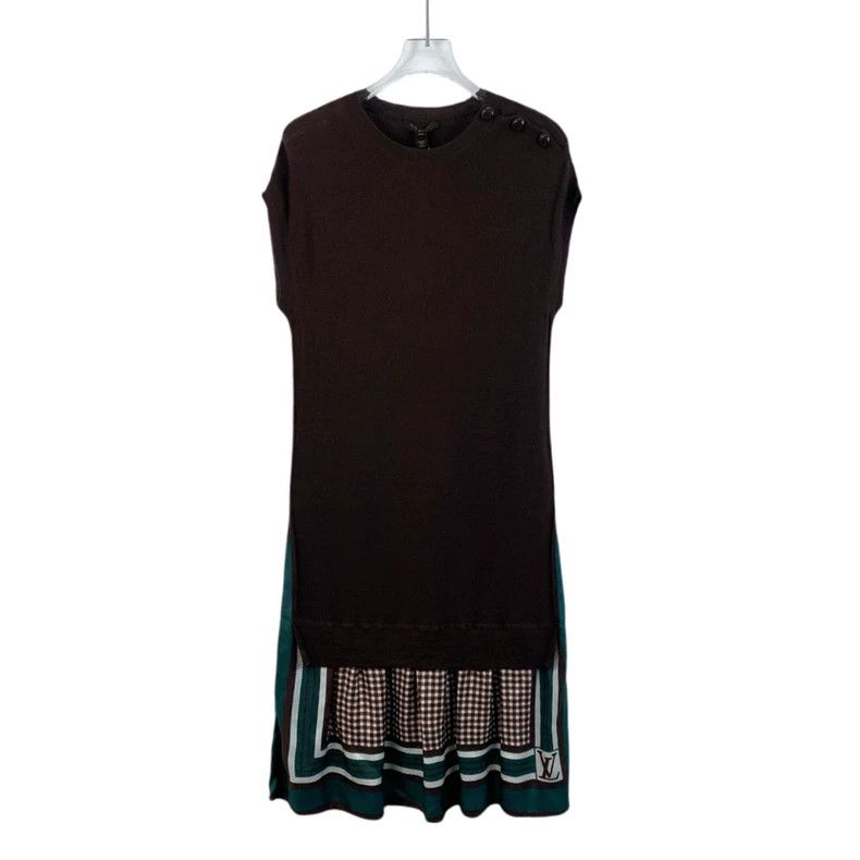 Louis Vuitton Louis Vuitton Crew neck sleeveless dress in dark brown mul Size XS / US 0-2 / IT 36-38 - 1 Thumbnail