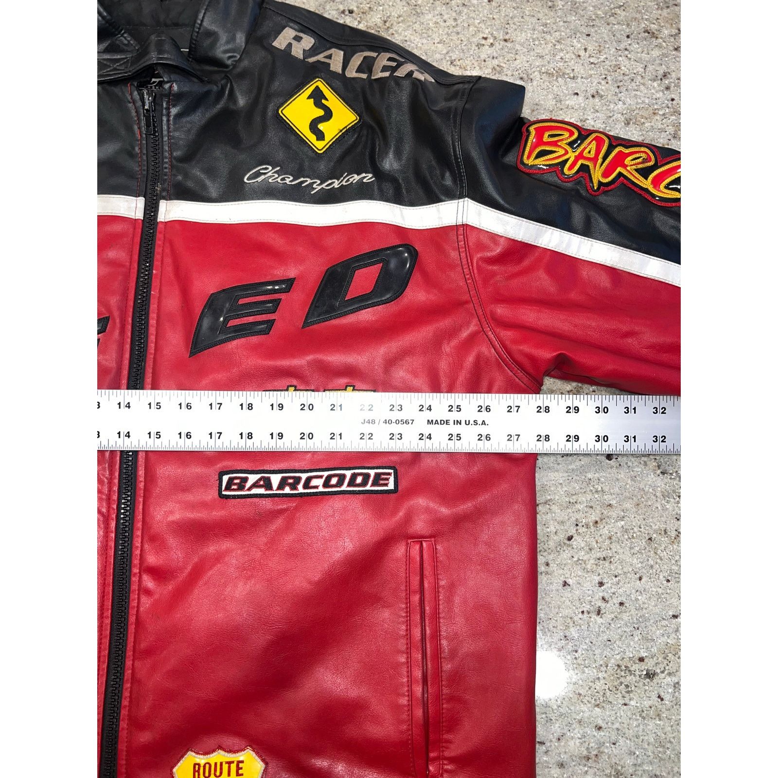 & Other Stories Y2K Japanese Barcode Champion Racing Leather Jacket Size 2XL Size US XXL / EU 58 / 5 - 3 Thumbnail