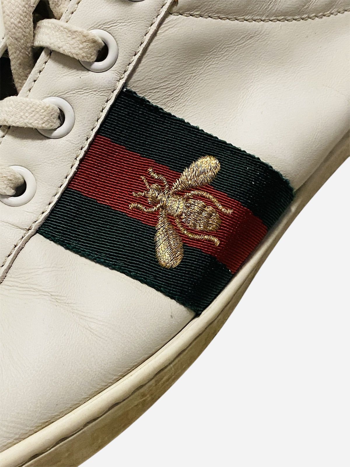 Gucci Gucci Ace Sneakers White Leather With Bee Size US 11 / IT 41 - 3 Thumbnail
