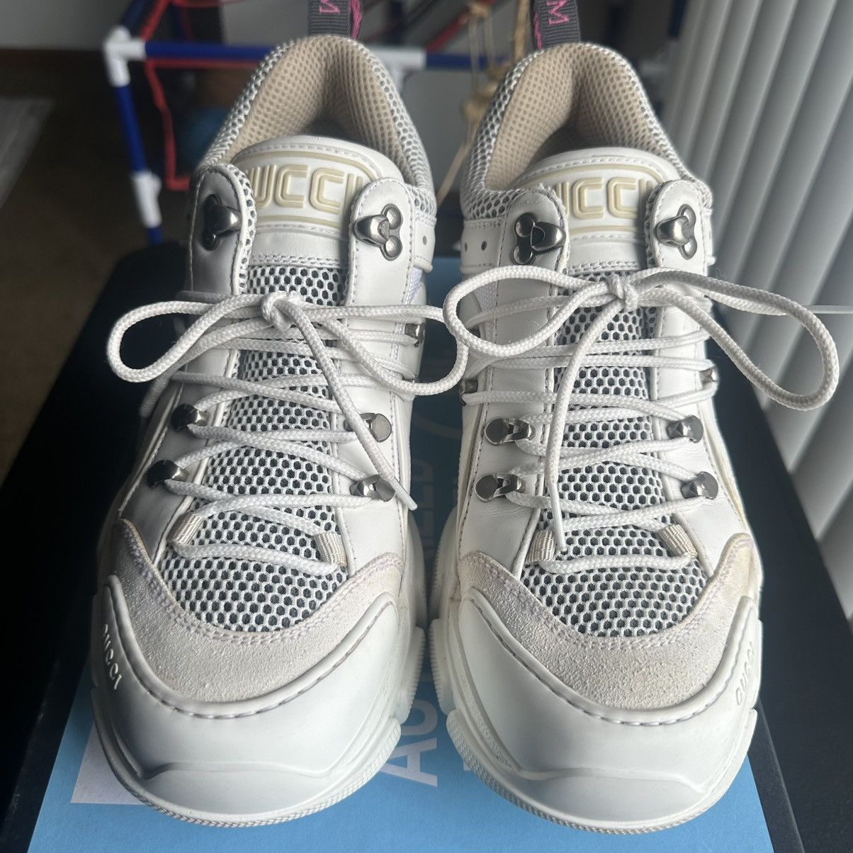 Gucci Men’s Gucci Flashtrek Sneaker Boots White Size US 8 / EU 41 - 4 Thumbnail