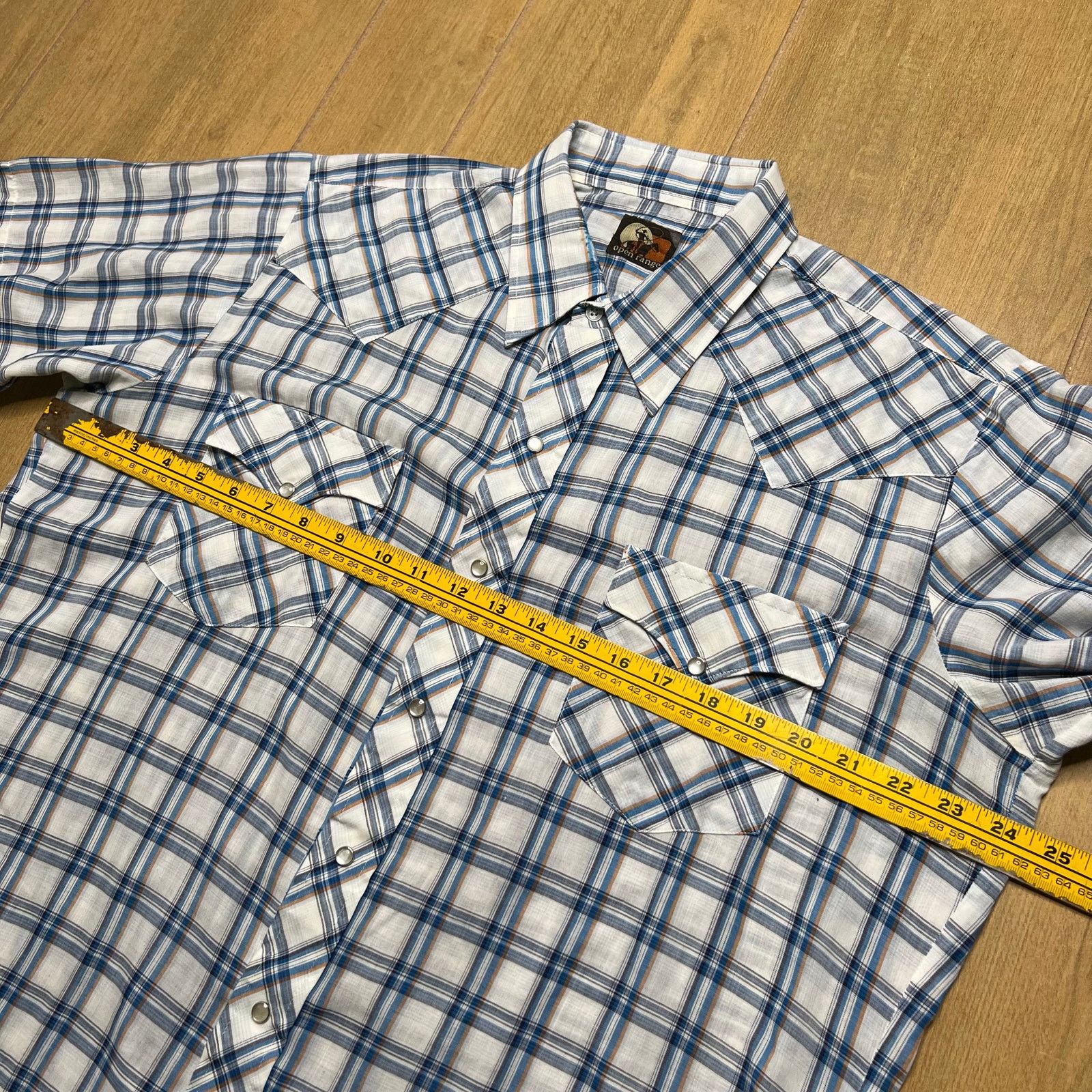 Vintage Vintage Open Range long-sleeve western plaid snap shirt XL Size US XL / EU 56 / 4 - 5 Thumbnail