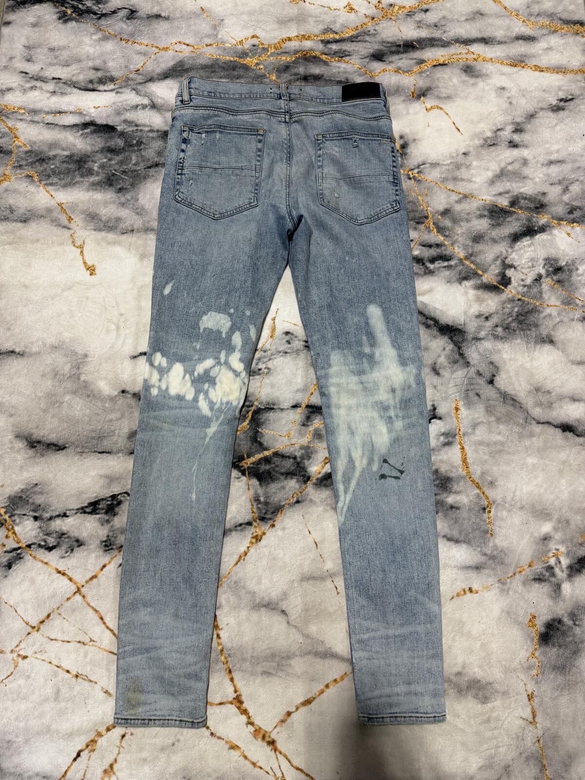 Amiri Amiri MX1 VVS Patch Bleached Indigo Denim - Sz34 Size US 34 / EU 50 - 3 Thumbnail