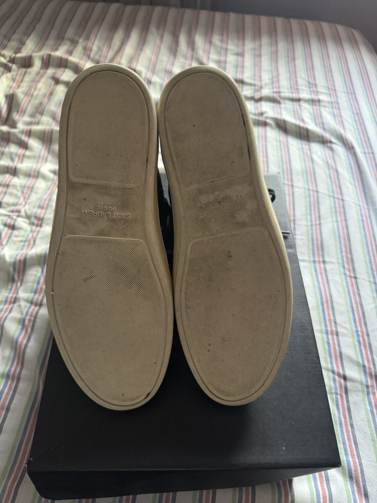 Saint Laurent Paris Saint Laurent High Top Sneakers Size US 9.5 / EU 42-43 - 14 Thumbnail