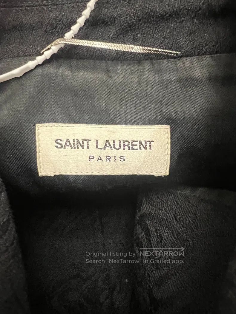 Saint Laurent Paris Saint Laurent Paris Black Dark Pattern Embroidered Wool Ja Size US L / EU 52-54 / 3 - 3 Thumbnail