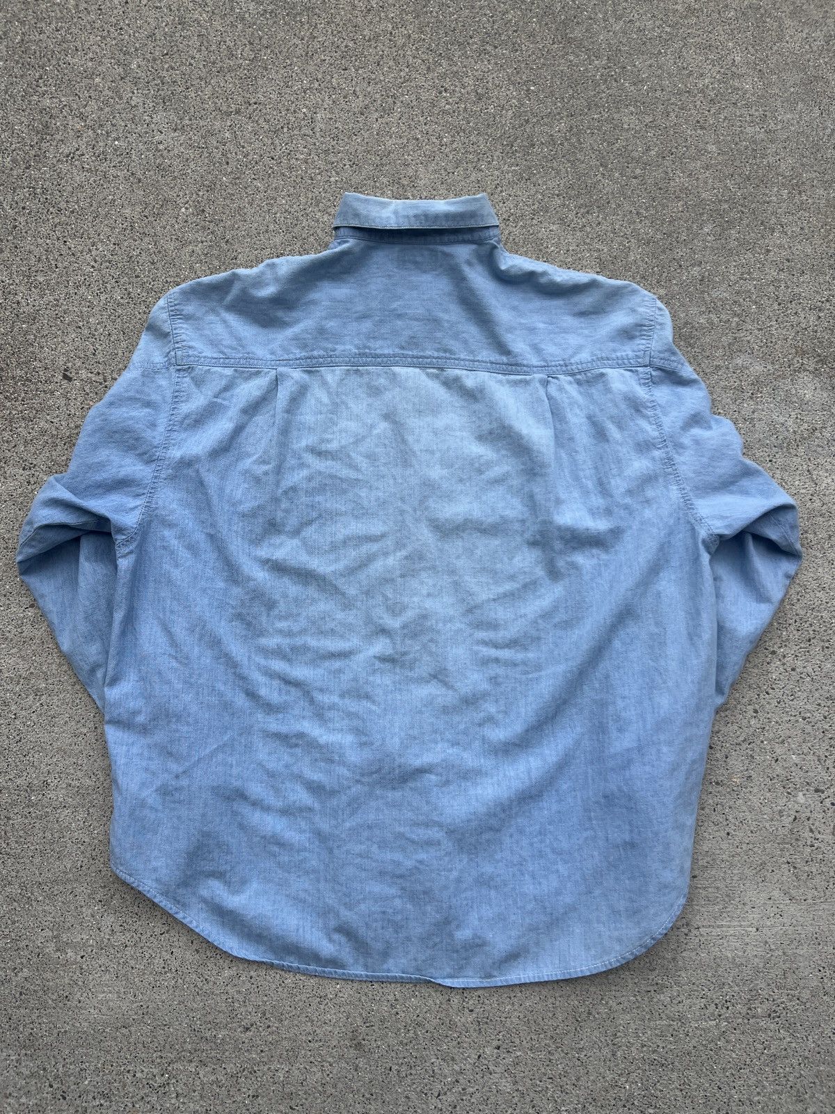 Guess × Vintage Vintage 1990s Guess USA Light Indigo Buttom Denim Flannel Size S / US 4 / IT 40 - 2 Thumbnail