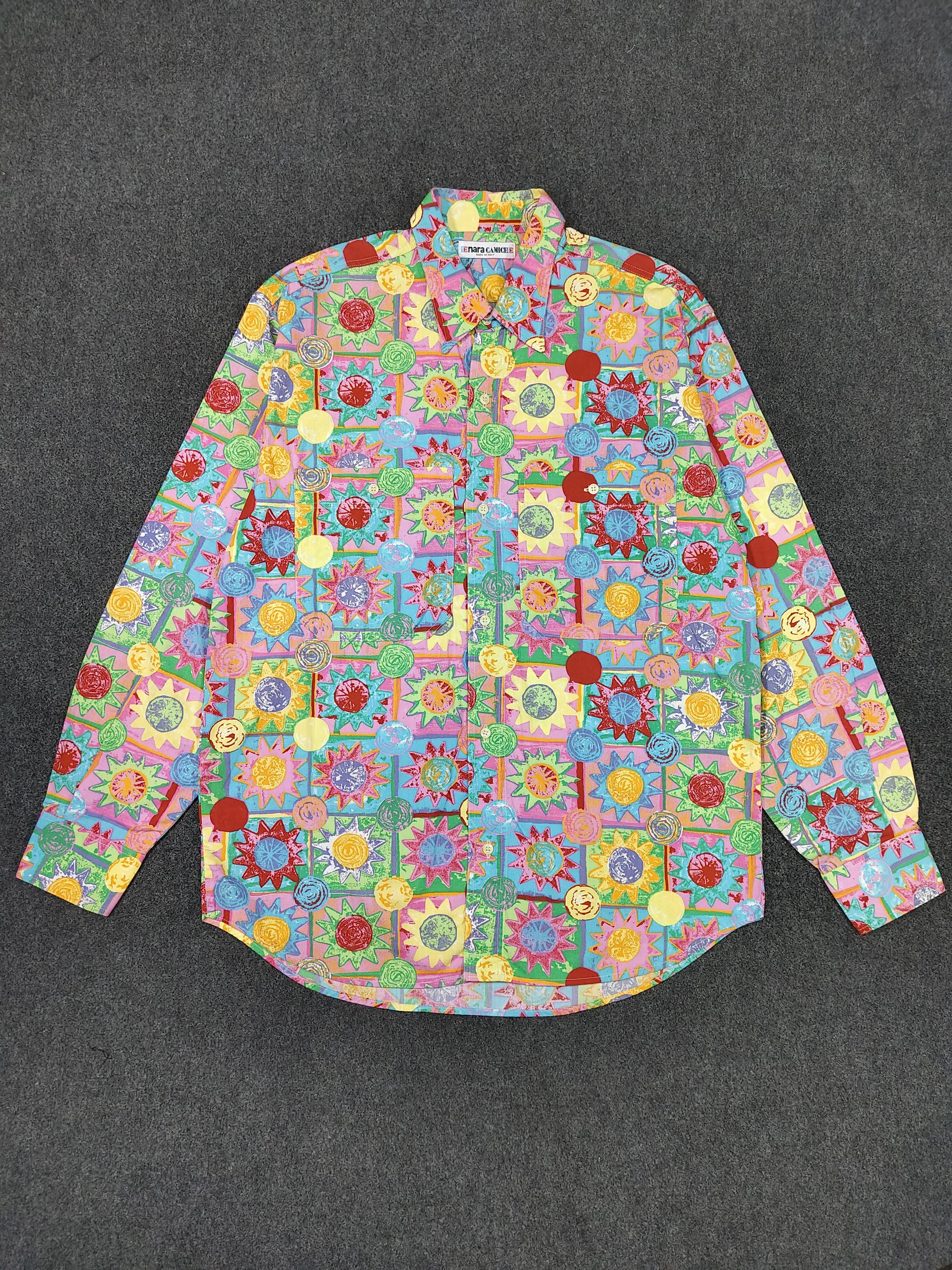Vintage ❤️‍🔥Vtg Enara Camine Pop Art Explosive Abstract Graphic Size US M / EU 48-50 / 2 - 1 Thumbnail
