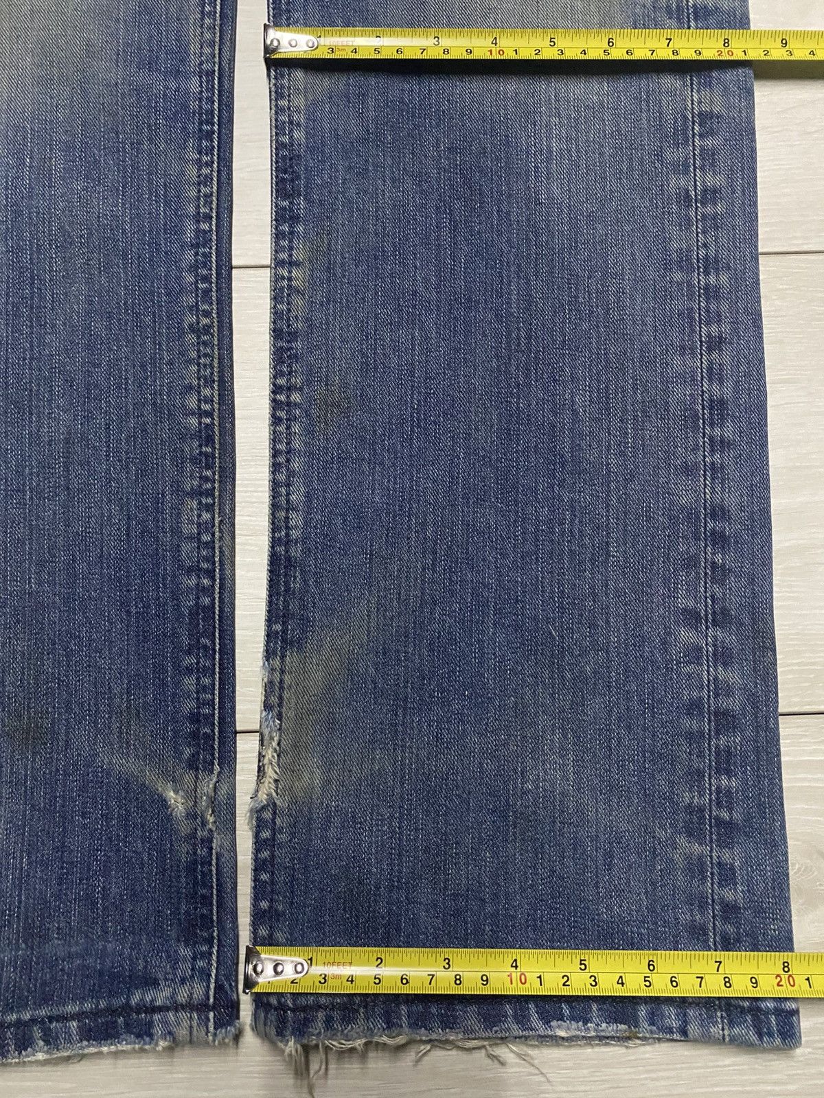 Lee × Number (N)ine Lee Riders Sanforized Dirty Wash Distressed Loose Jeans Size US 30 / EU 46 - 18 Thumbnail