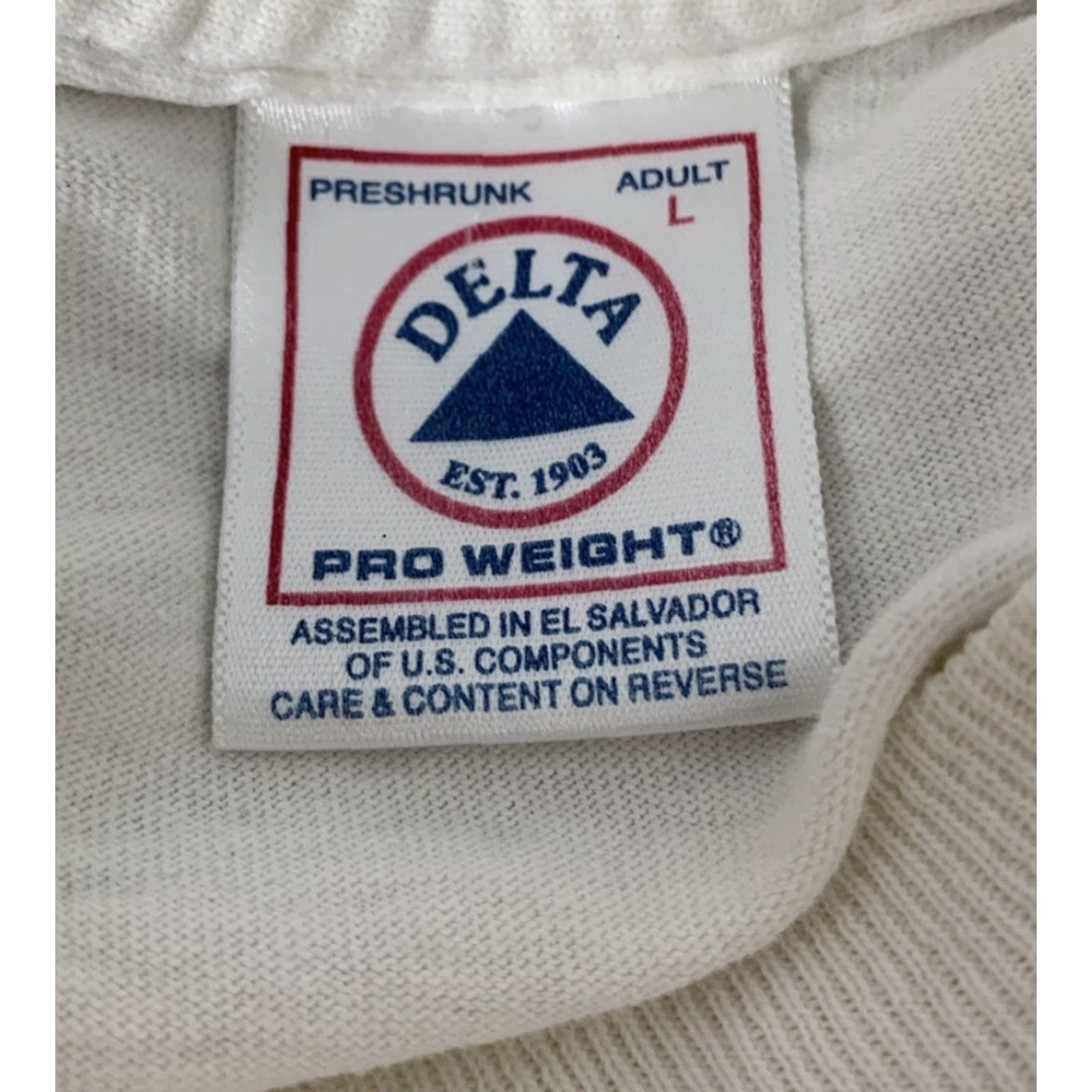 Delta VINTAGE Jeff Foxworthy T-Shirt Adult Large White Redneck Fishin Excuses Shirt Mens 70s 80s 90s Graphic Tee Size US L / EU 52-54 / 3 - 6 Thumbnail
