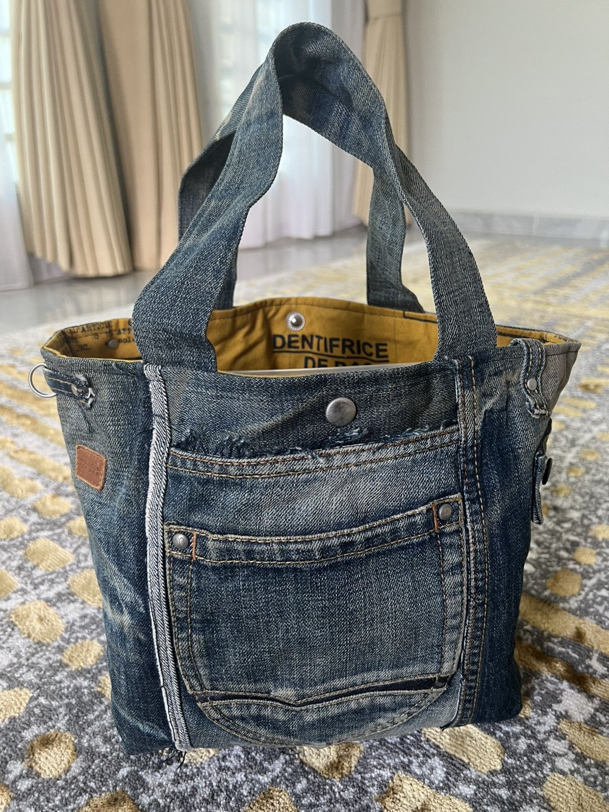Japanese Brand × Nicole Club Nicole Club for Men reworked distressed denim tote Size ONE SIZE - 4 Thumbnail