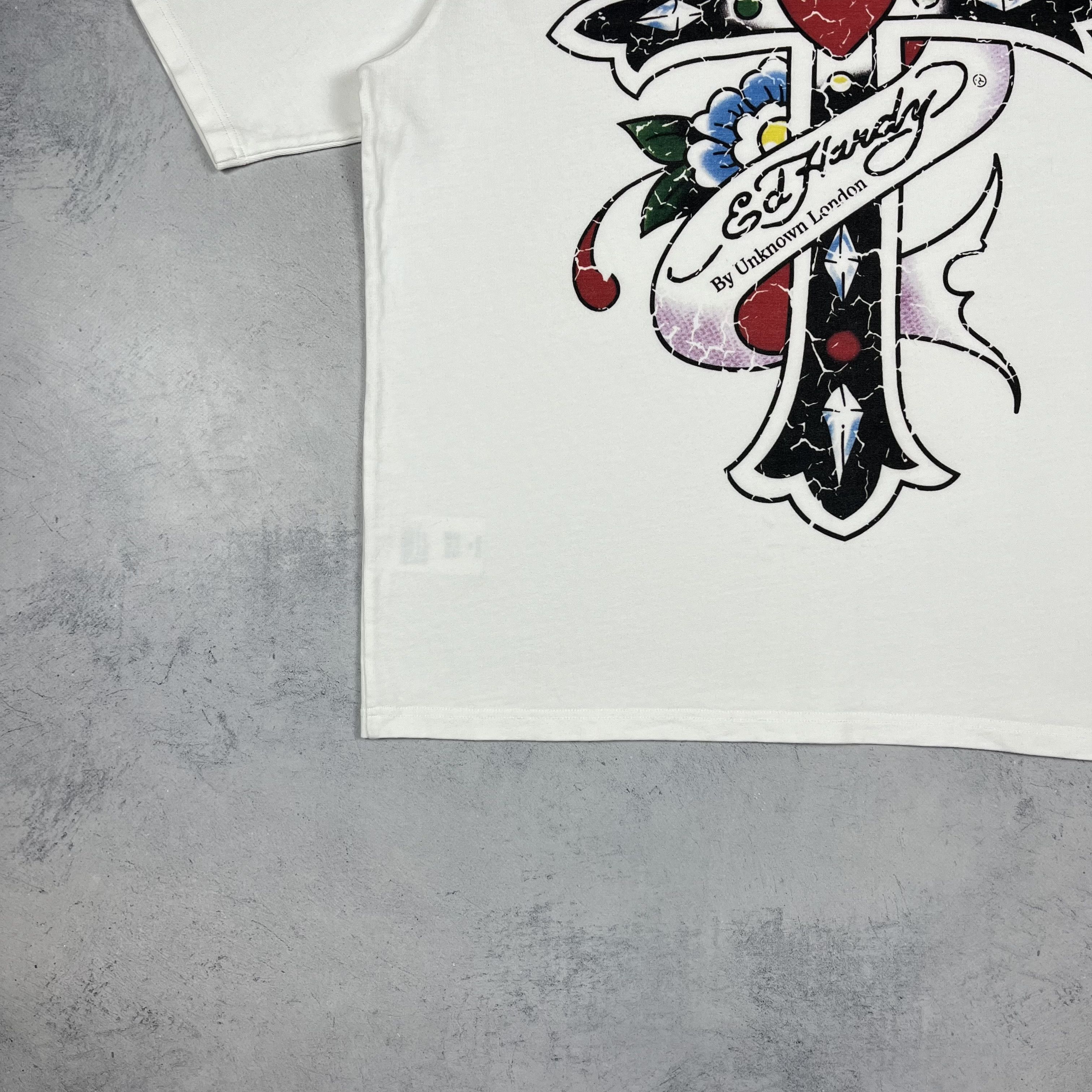 Ed Hardy × Unknown London Unknown London X Ed Hardy Cross Big Logo Oversize T Shirt Size US L / EU 52-54 / 3 - 5 Thumbnail
