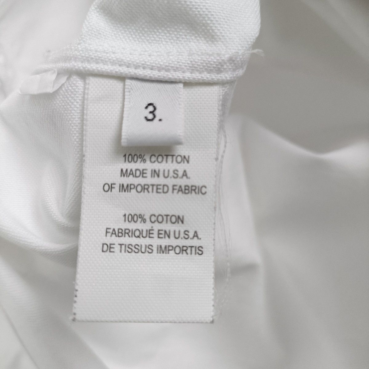 Thom Browne Thom Browne White Double Sleeve Logo Long Sleeve Shirt K26WX Size US L / EU 52-54 / 3 - 7 Thumbnail