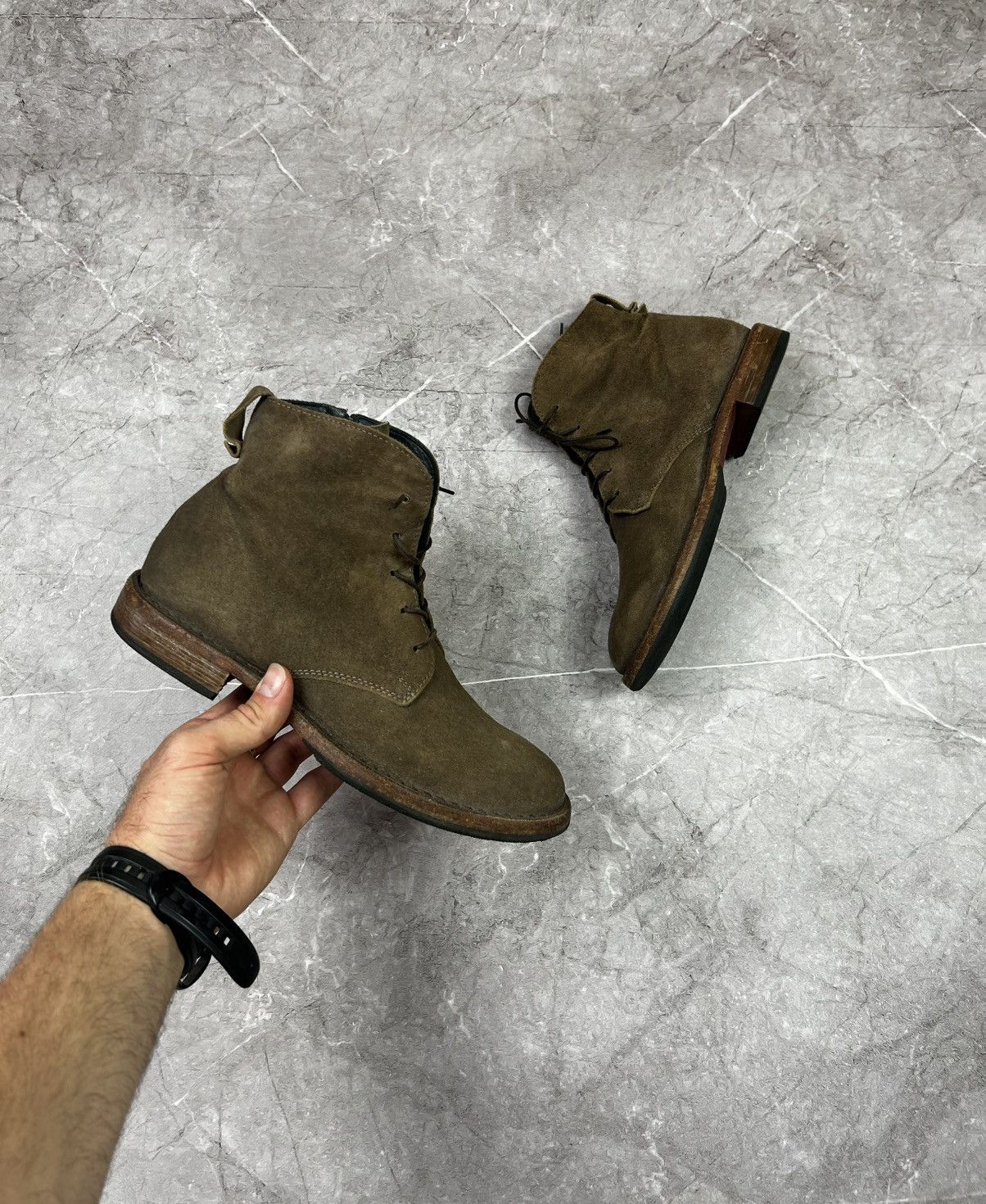 MoMA Moma Suede Laces Zipper Brown Ankle Boot Size 39 Size US 6 / EU 39 - 2 Thumbnail