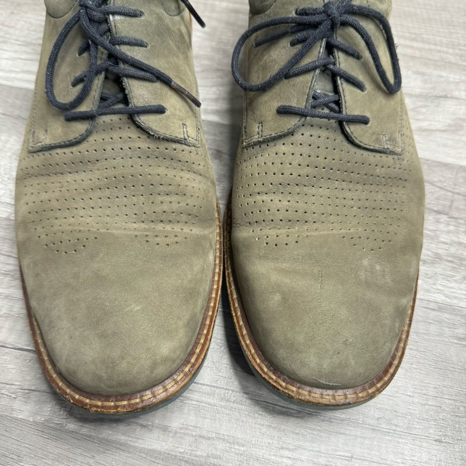 Ecco ECCO Hybrid Blue Sole Nubuck Derby Shoes Size 42 / US 8–8.5 Size US 8 / EU 41 - 7 Thumbnail