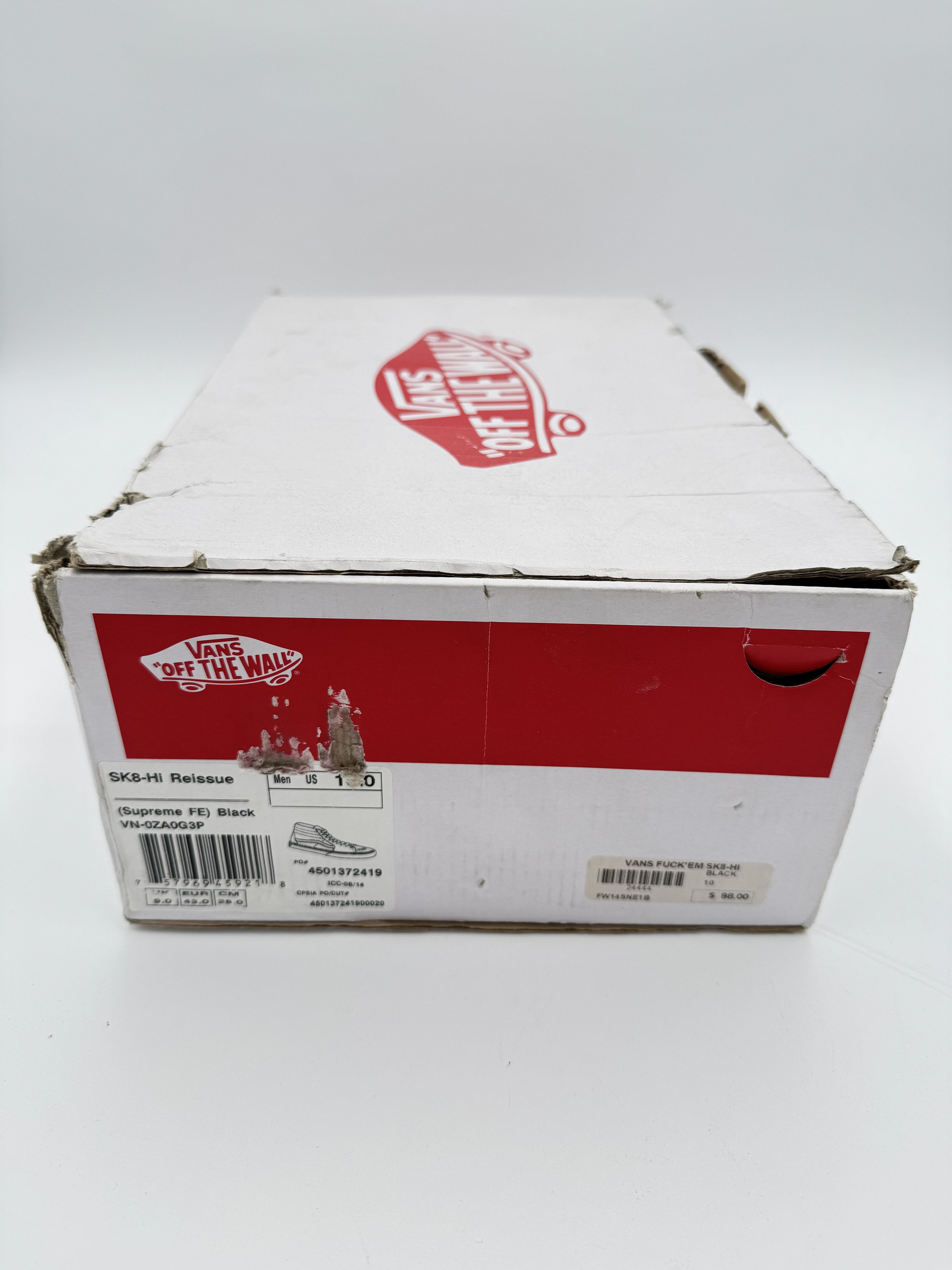 Supreme × Vans Supreme x Vans "Fuck 'em!" Sk8 Hi Black Size US 10 / EU 43 - 9 Thumbnail