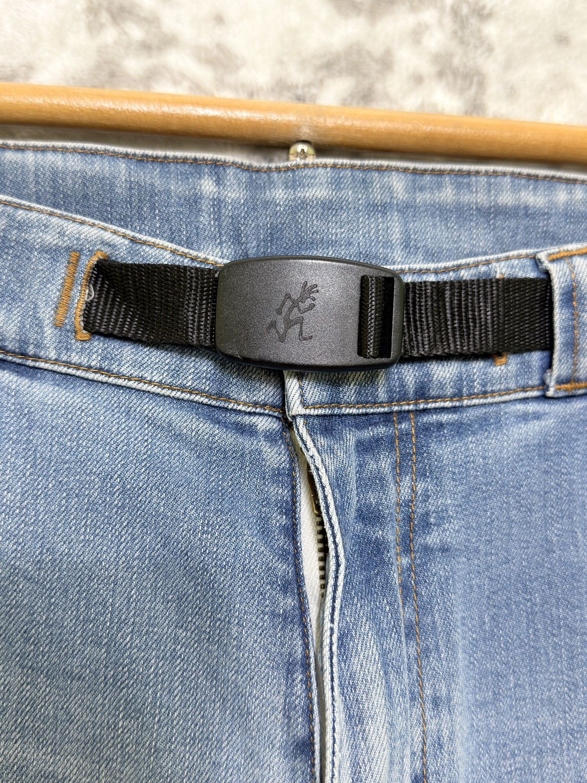 Gramicci Gramicci Slim Denim Pants Y2K Climbing Belted Faded Blue Size US 29 - 9 Thumbnail
