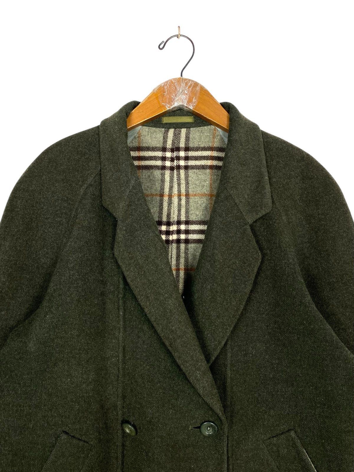 Burberry Rare‼️ Vintage Burberrys’ Nova Check Inside Wool Coat Size L / US 10 / IT 46 - 5 Thumbnail
