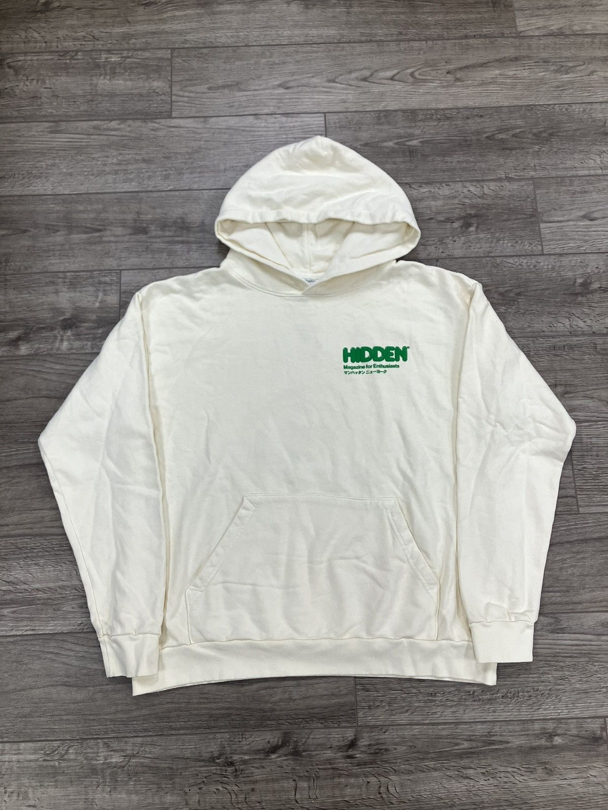 HIDDEN Hidden NY Masthead Hoodie Natural Size L | Grailed