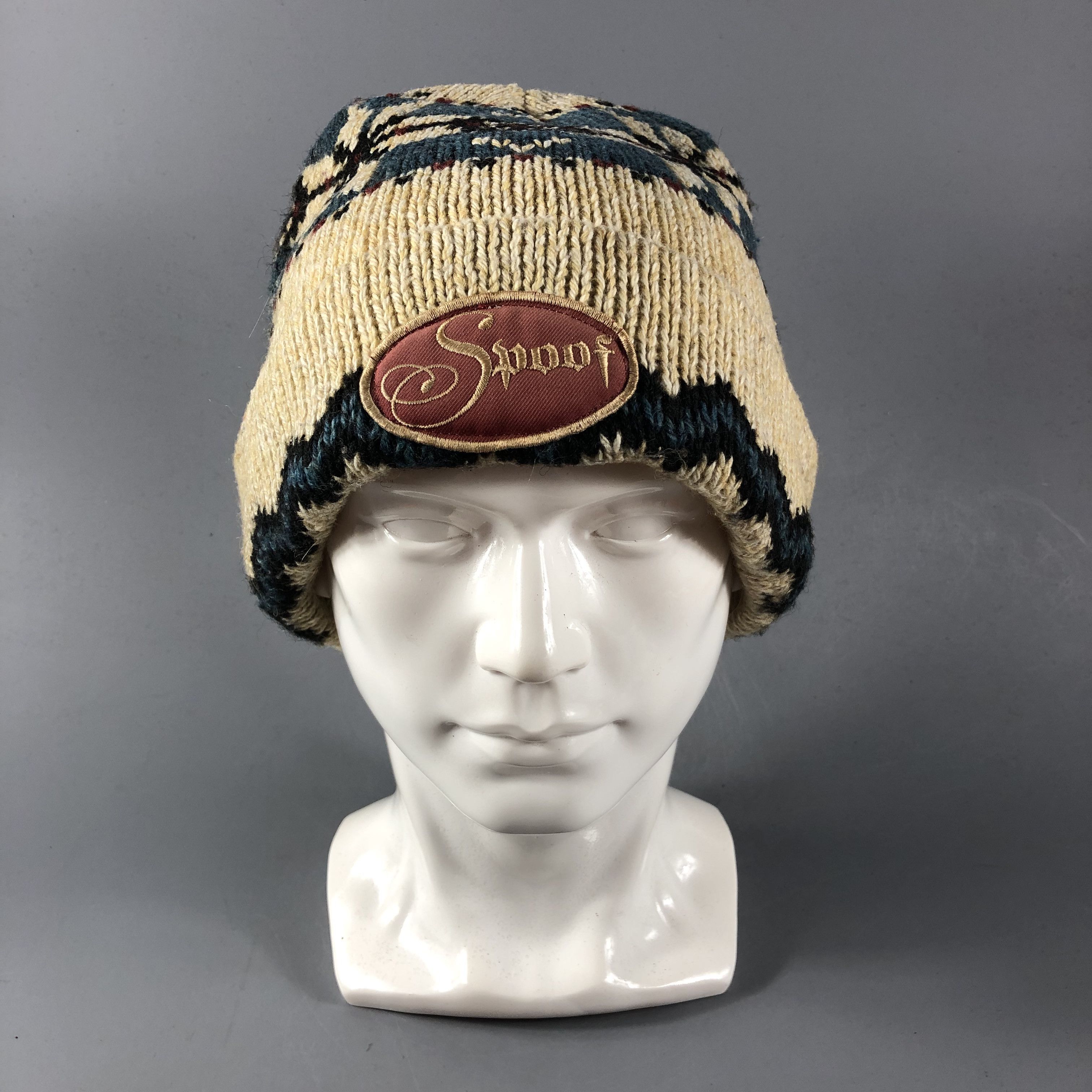 Vintage Spoof Fair Isle Wool Beanie Snowcap Snow Hat B682 Size ONE SIZE - 1 Thumbnail