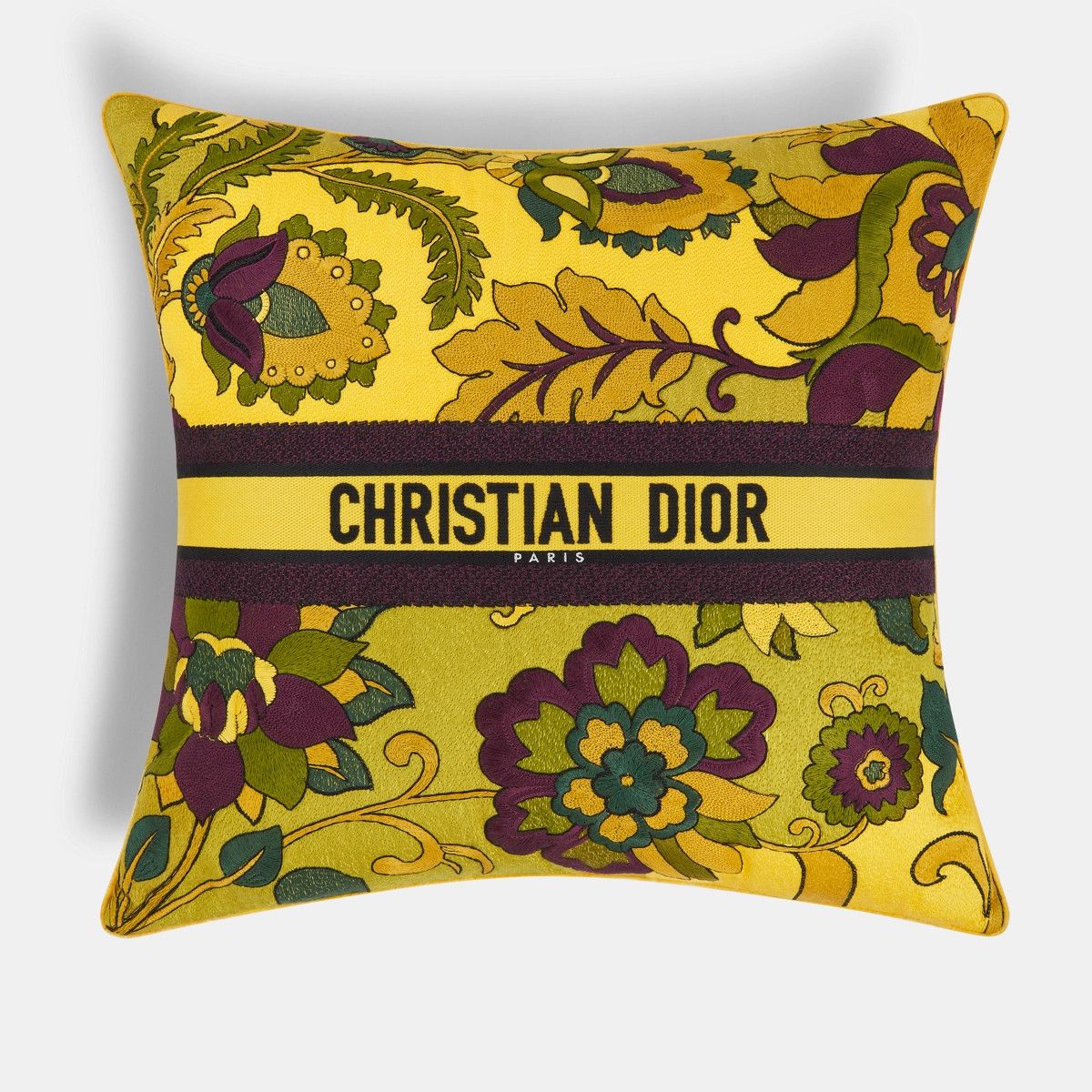 Dior o1bcso1str0225 Size:OS/ Large Square Pillow in Yellow Size ONE SIZE - 1 Thumbnail