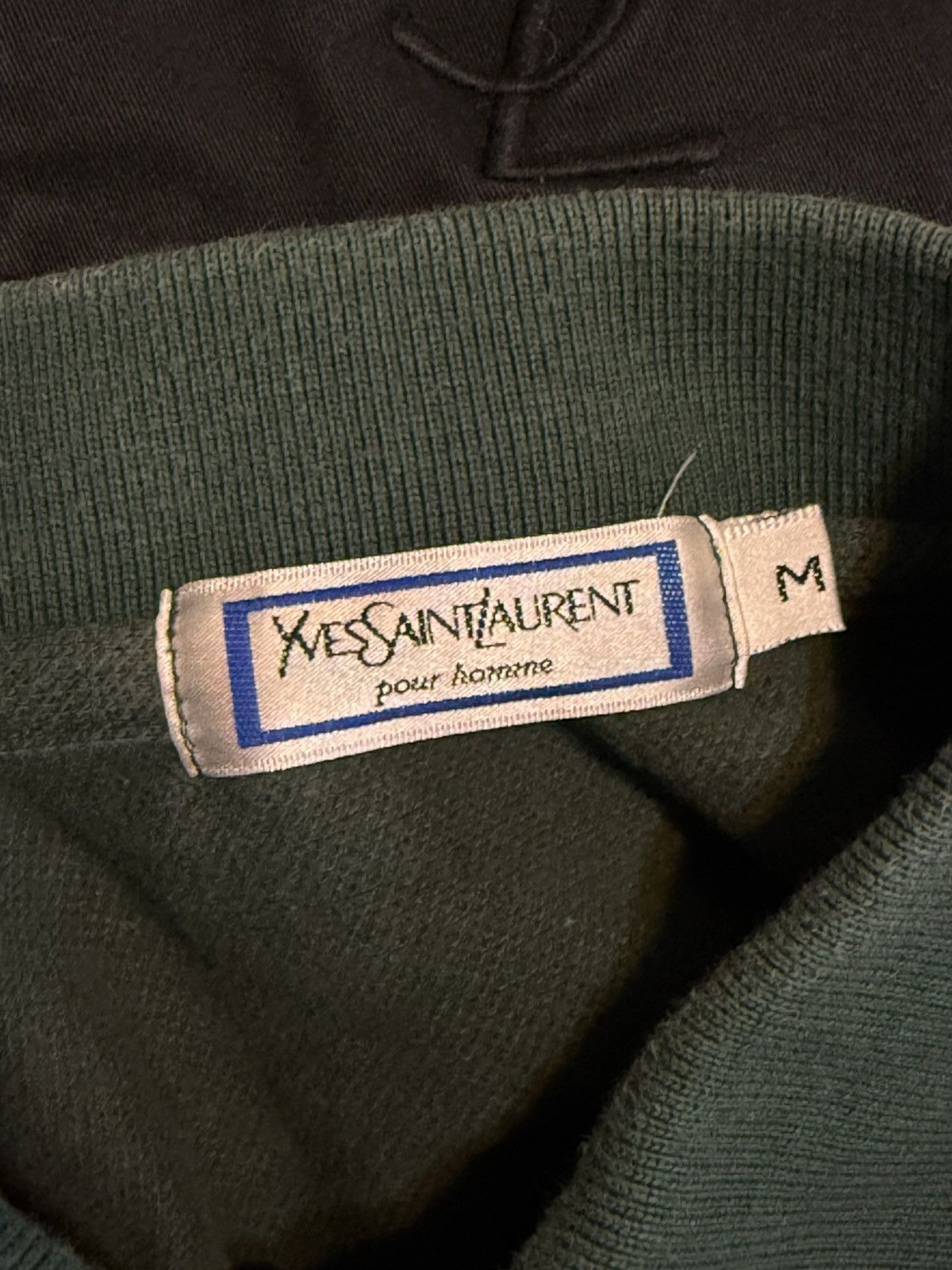 Yves Saint Laurent 90’s YSL Sweatshirt 1/4 Button Up Pique Sweater Vintage Rare Size US M / EU 48-50 / 2 - 7 Thumbnail