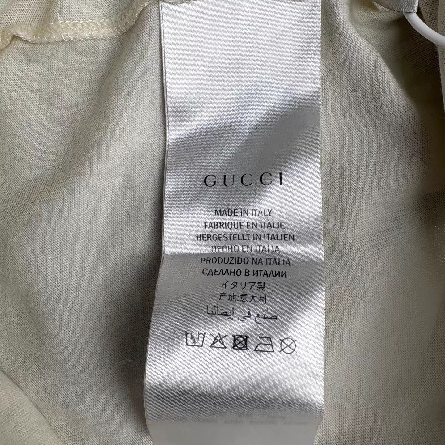 Gucci Gucci Sanskrit Print Cream Women's Short Sleeve T - Shirt Size XS / US 0-2 / IT 36-38 - 5 Thumbnail