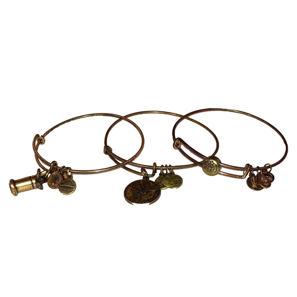 Designer Alex and Ani Goddaughter Flower Compass and Charms Bracelets Size ONE SIZE - 5 Thumbnail