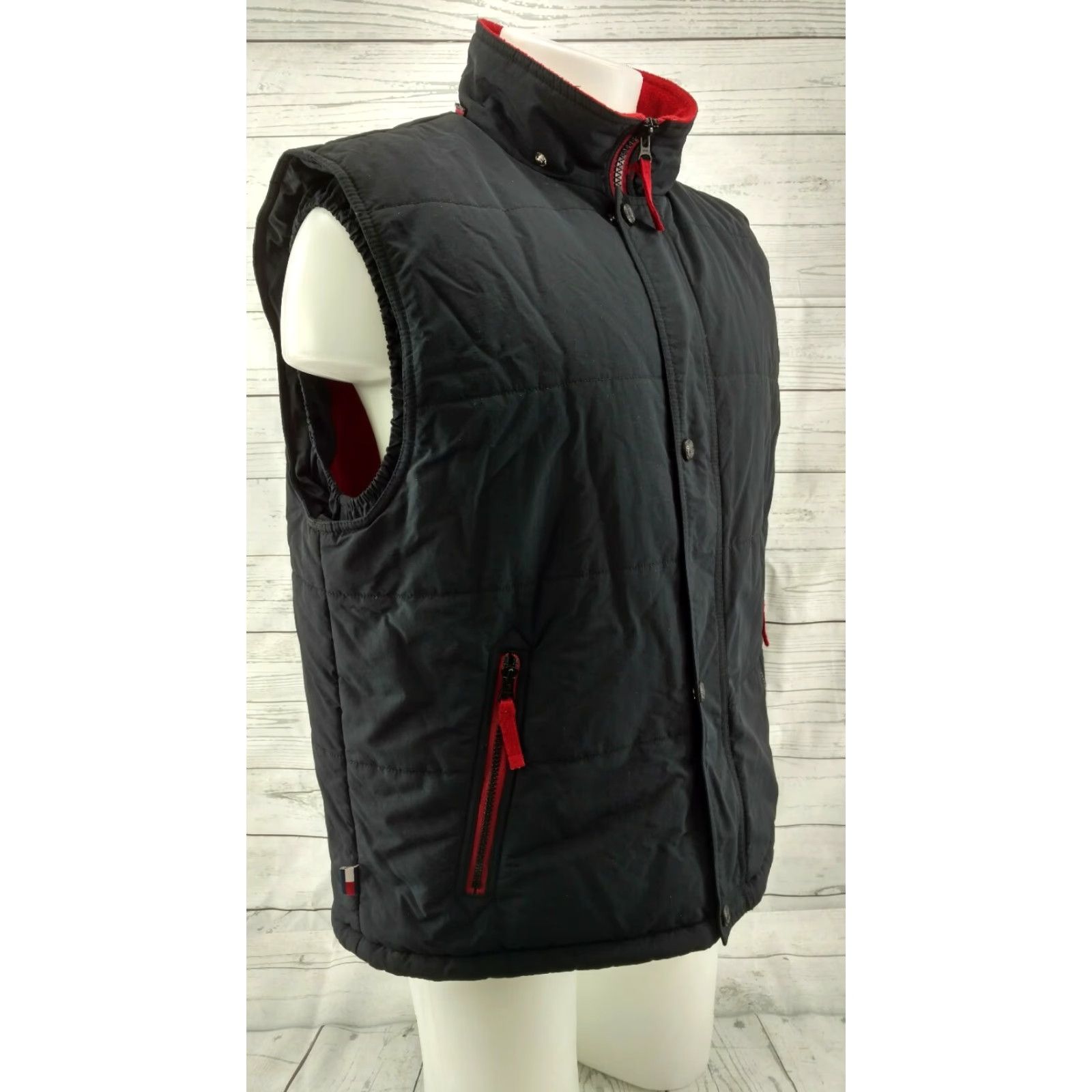 Tommy Hilfiger Tommy Hilfiger Black Puffy Vest XL Zip Puffer Vest Men Size US XL / EU 56 / 4 - 3 Thumbnail