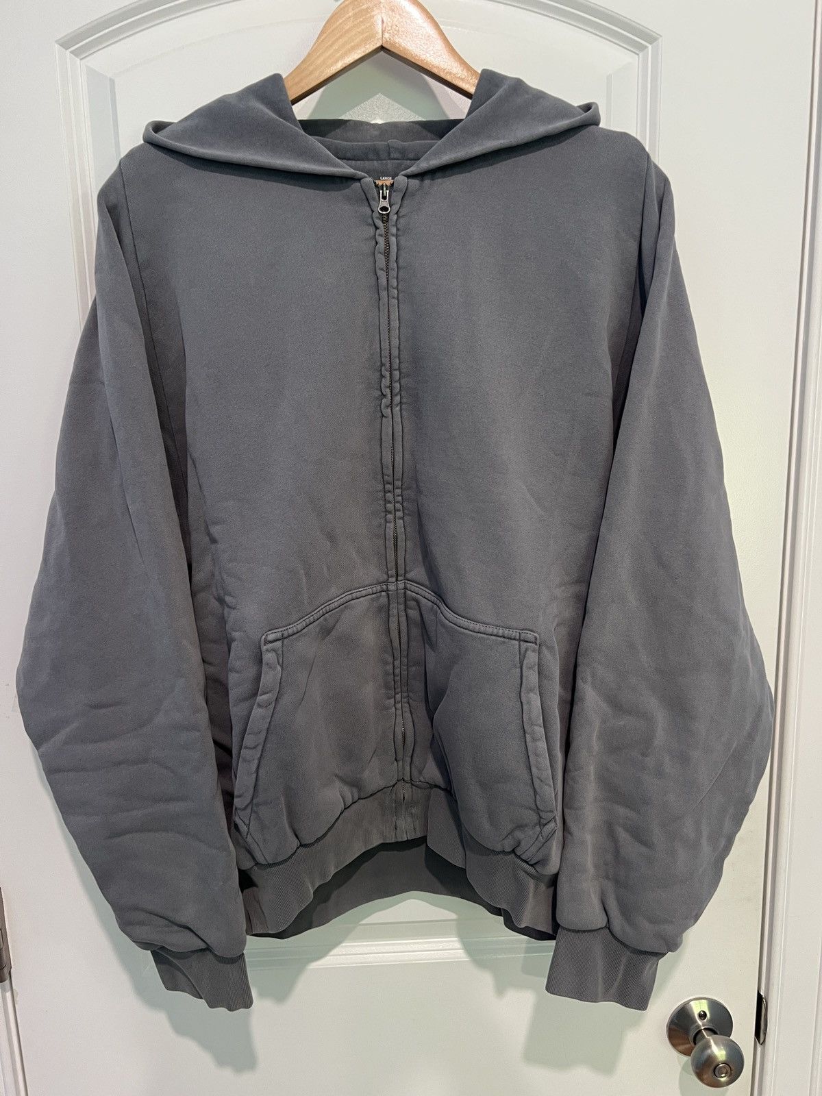 トップス YEEZY GAP Doubleface Hoodie Poetic Grey Yeezy Gap Oversized Hoodie Poetic Grey – YankeeKicks Online