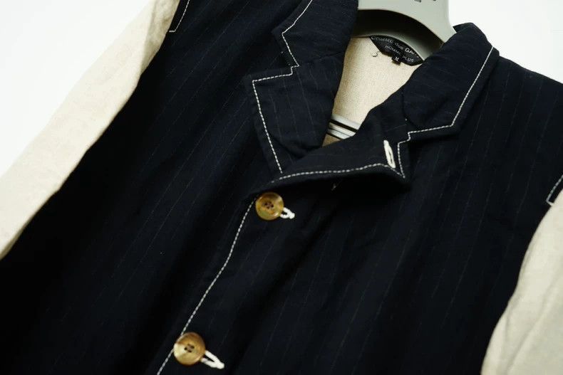 Comme des Garçons Wool Panel Long Jacket 2505-Nextarrow
