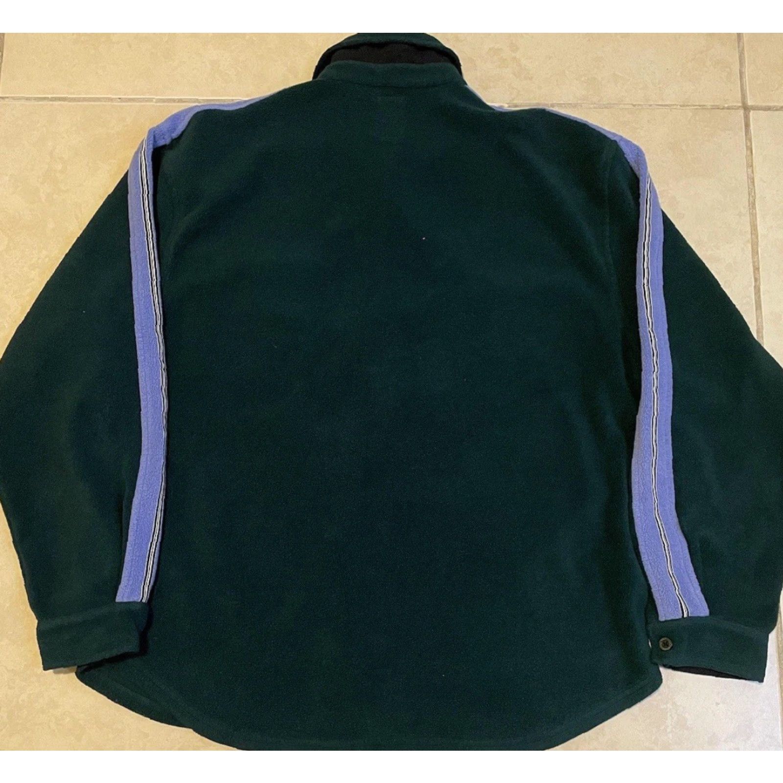 Quiksilver VINTAGE GAP Striped Fleece Shirt L Men Green 90s Surf Skate 80s Grunge Ocean Pacific Gotcha Billabong JNCO Quiksilver Modes of Style Size US L / EU 52-54 / 3 - 4 Thumbnail