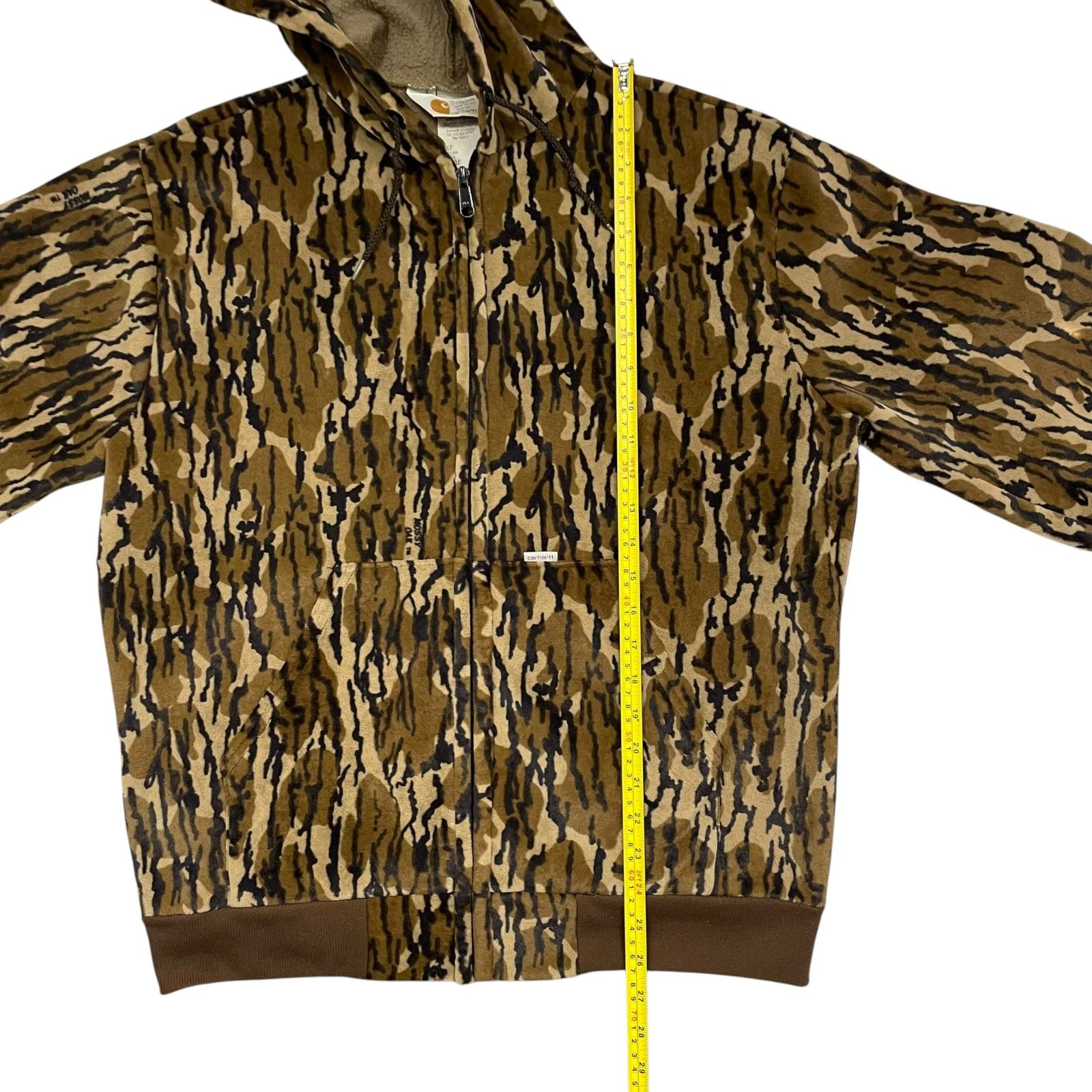 Carhartt RARE VTG 90s MOSSY OAK CAMO VELOUR FULL ZIP HOODED JACKET L Size US L / EU 52-54 / 3 - 7 Thumbnail