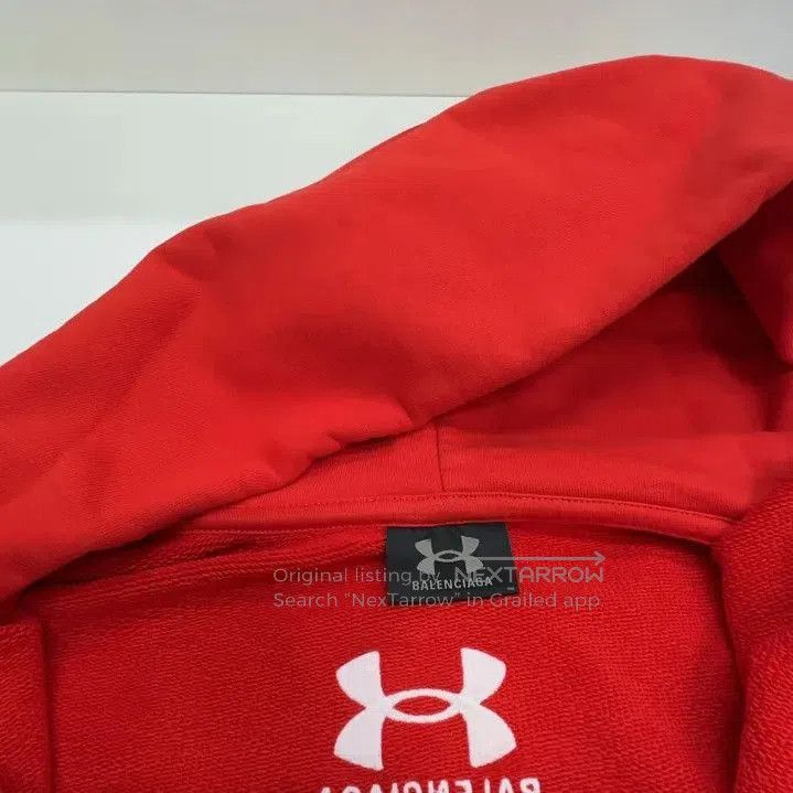 Balenciaga Balenciaga x Under Armour Red Hoodie Sweatshirt. Size US S / EU 44-46 / 1 - 5 Thumbnail