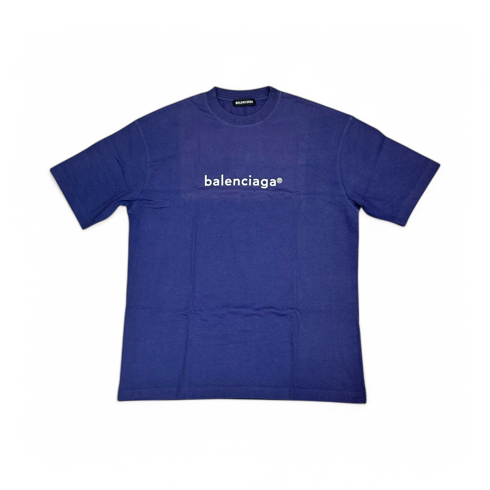 Balenciaga Balenciaga T-Shirt Copyright Logo Print Oversized Blue Size US XXS / EU 40 - 1 Thumbnail