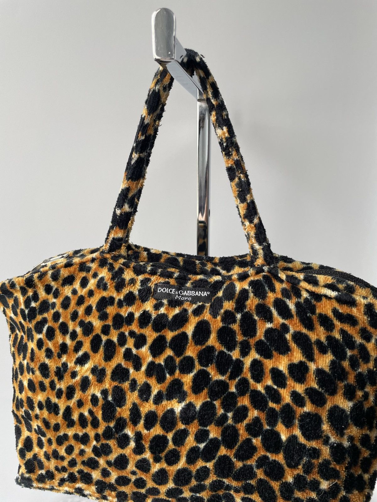 Dolce & Gabbana Dolce&Gabbana Vintage Y2k Black Nylon Leopard Hand Bag Size ONE SIZE - 5 Thumbnail