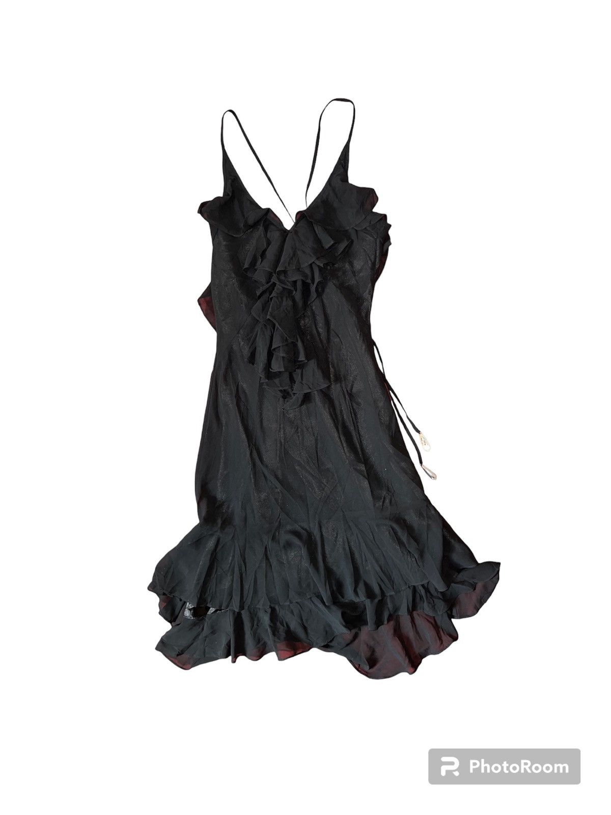 Asymmetric lace ruffle maxi dress 🖤🧛🏻‍♀️