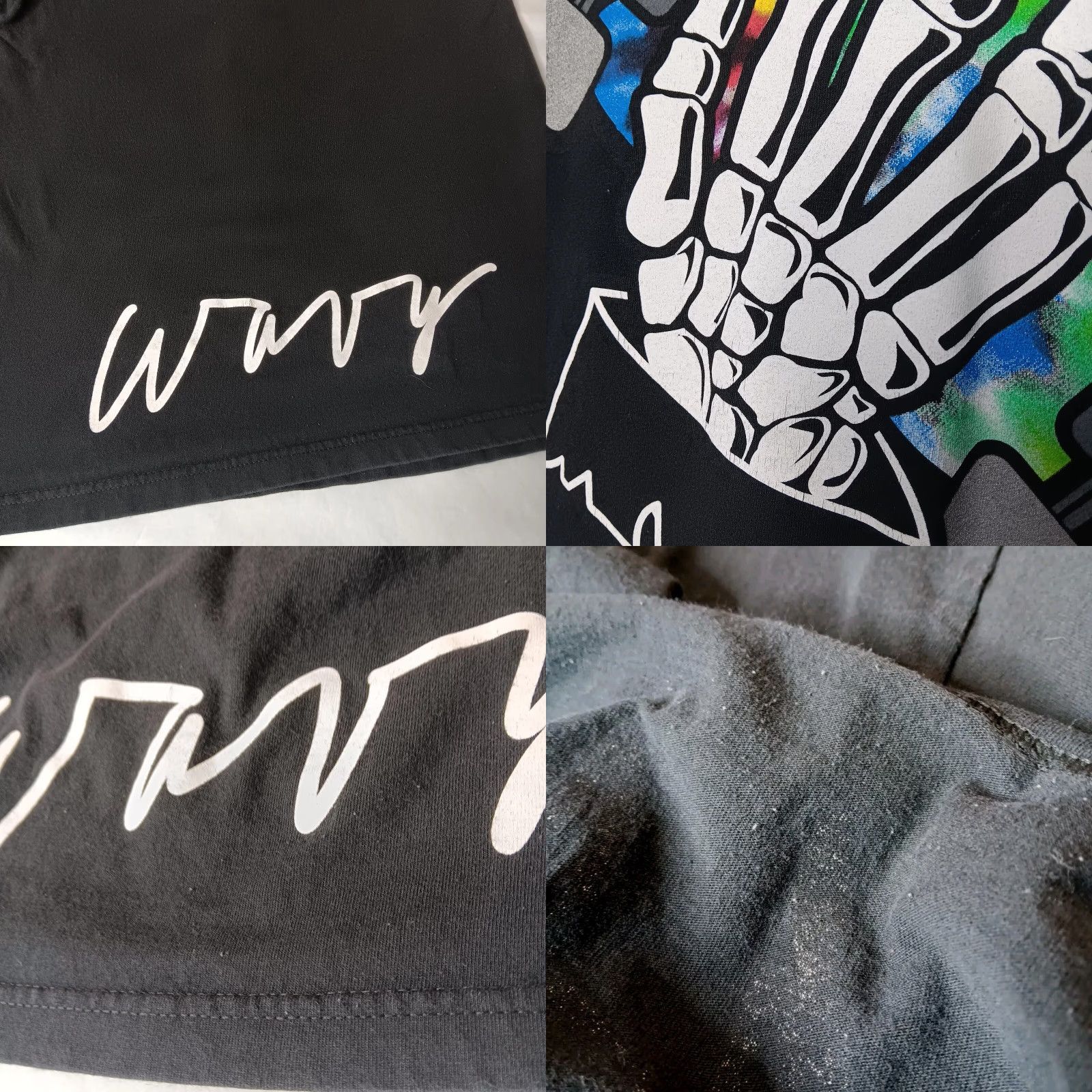 Vintage VINTAGE Wavy Shirt Medium Tie Dye Skateboard Deck Skeleton Hand Streetwear Black Shirt Mens M Tie-Dye Skateboard Deck Theme 90s Skater Size US M / EU 48-50 / 2 - 8 Thumbnail