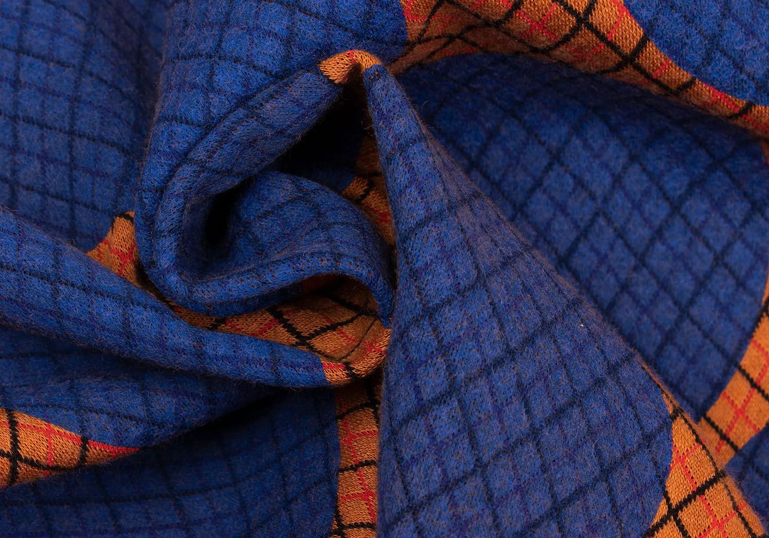Comme des Garcons Homme Plus Python Pattern Panel Polo Shirt in Orange and Blue Size US M / EU 48-50 / 2 - 11 Thumbnail