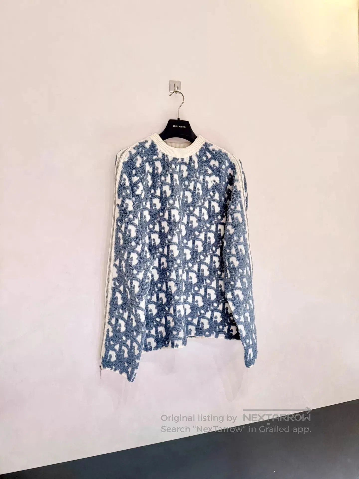 Dior Blue Patterned Long Sleeve Sweater. Size US S / EU 44-46 / 1 - 1 Thumbnail