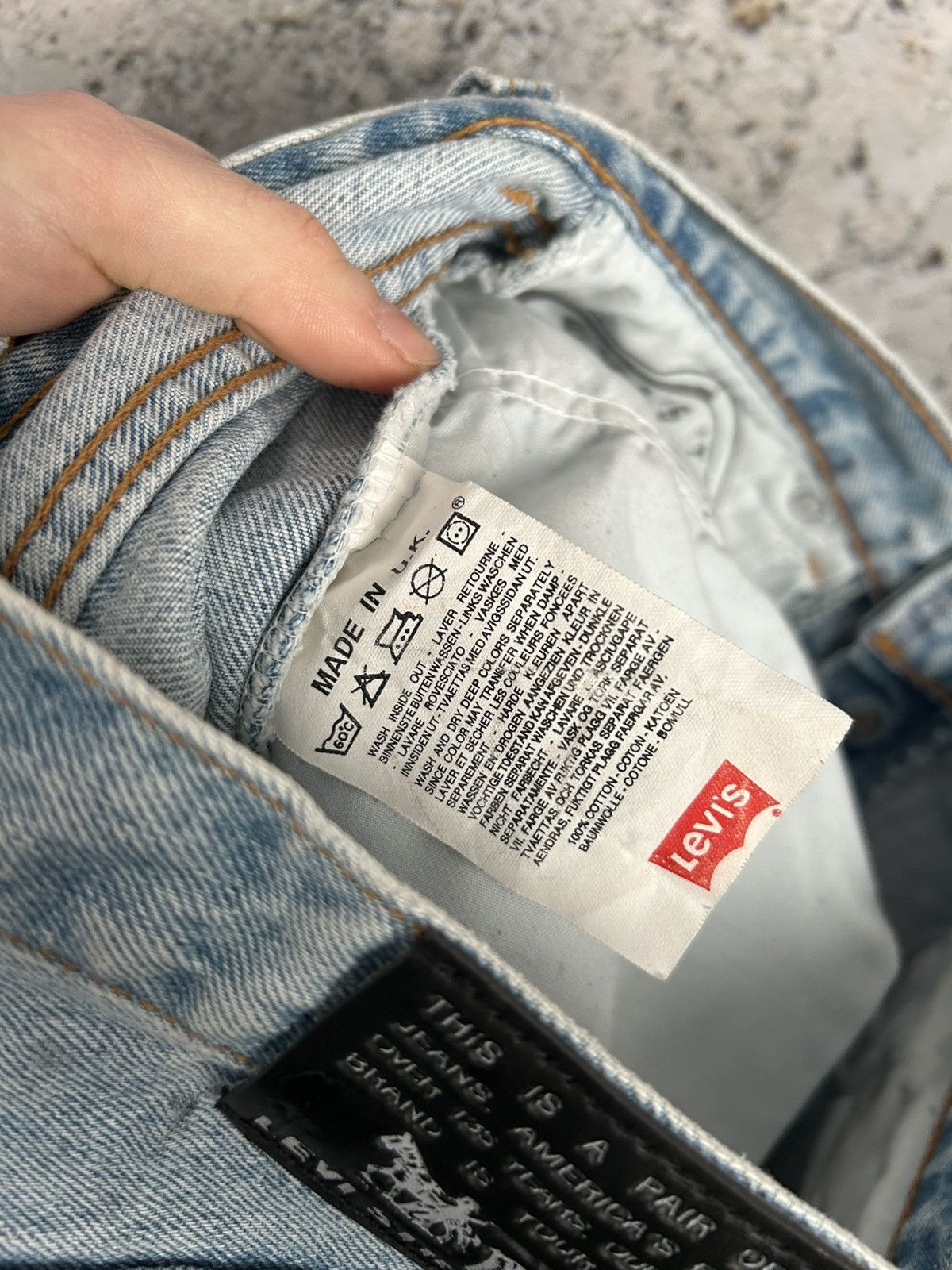 Levi's Vintage Levis Orange Tag 1990 Made in UK Archive Avant Garde Size US 30 / EU 46 - 8 Thumbnail